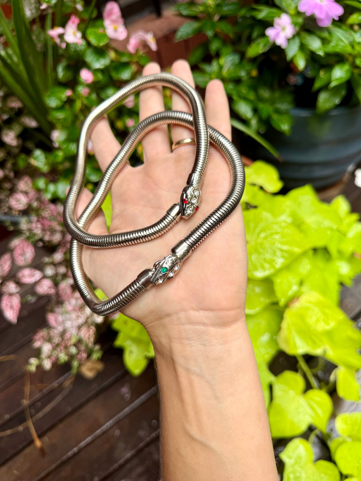 French Deadstock Snake Choker