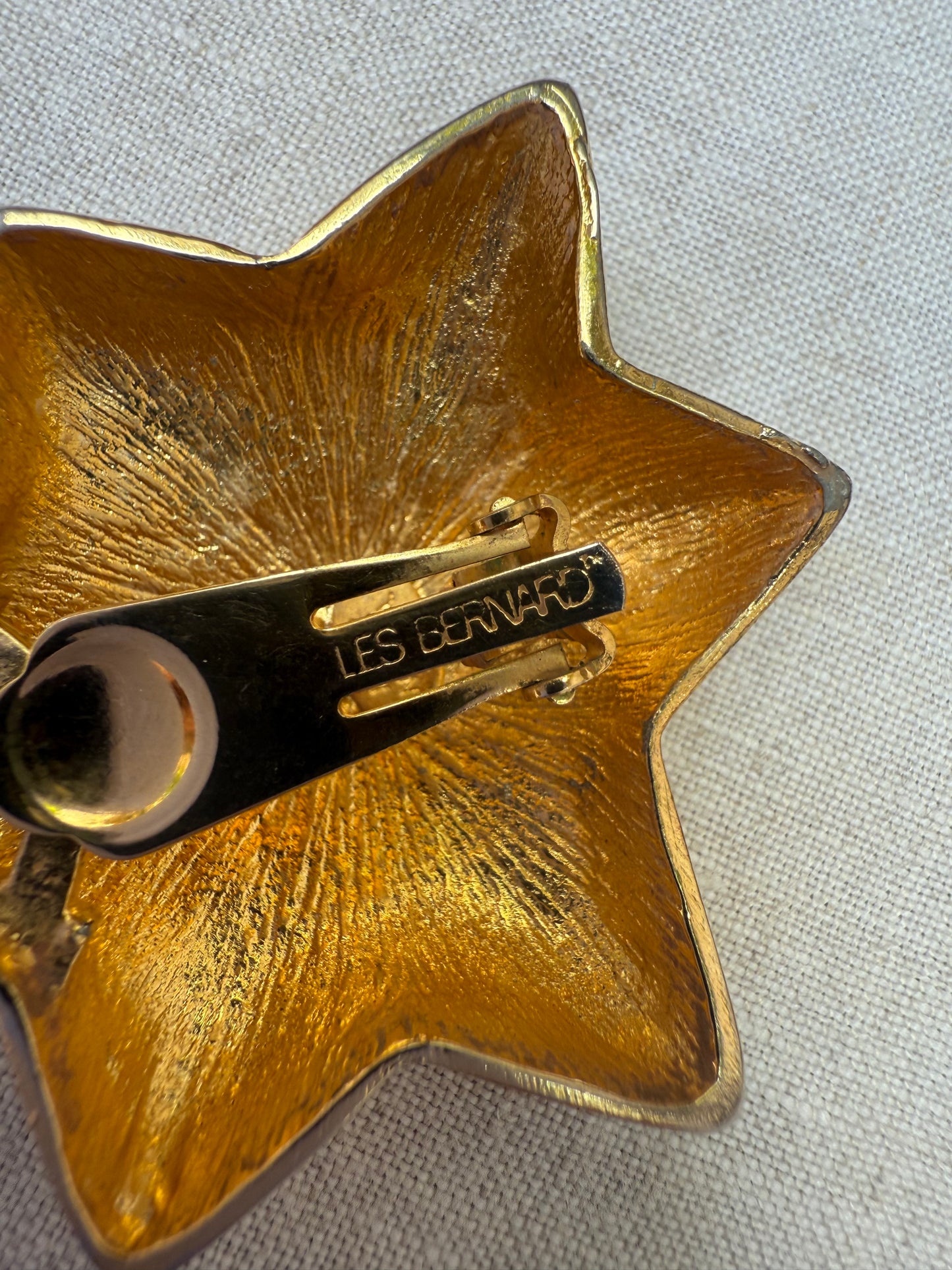 80s Puffy Celestial Star Clip- On Earrings