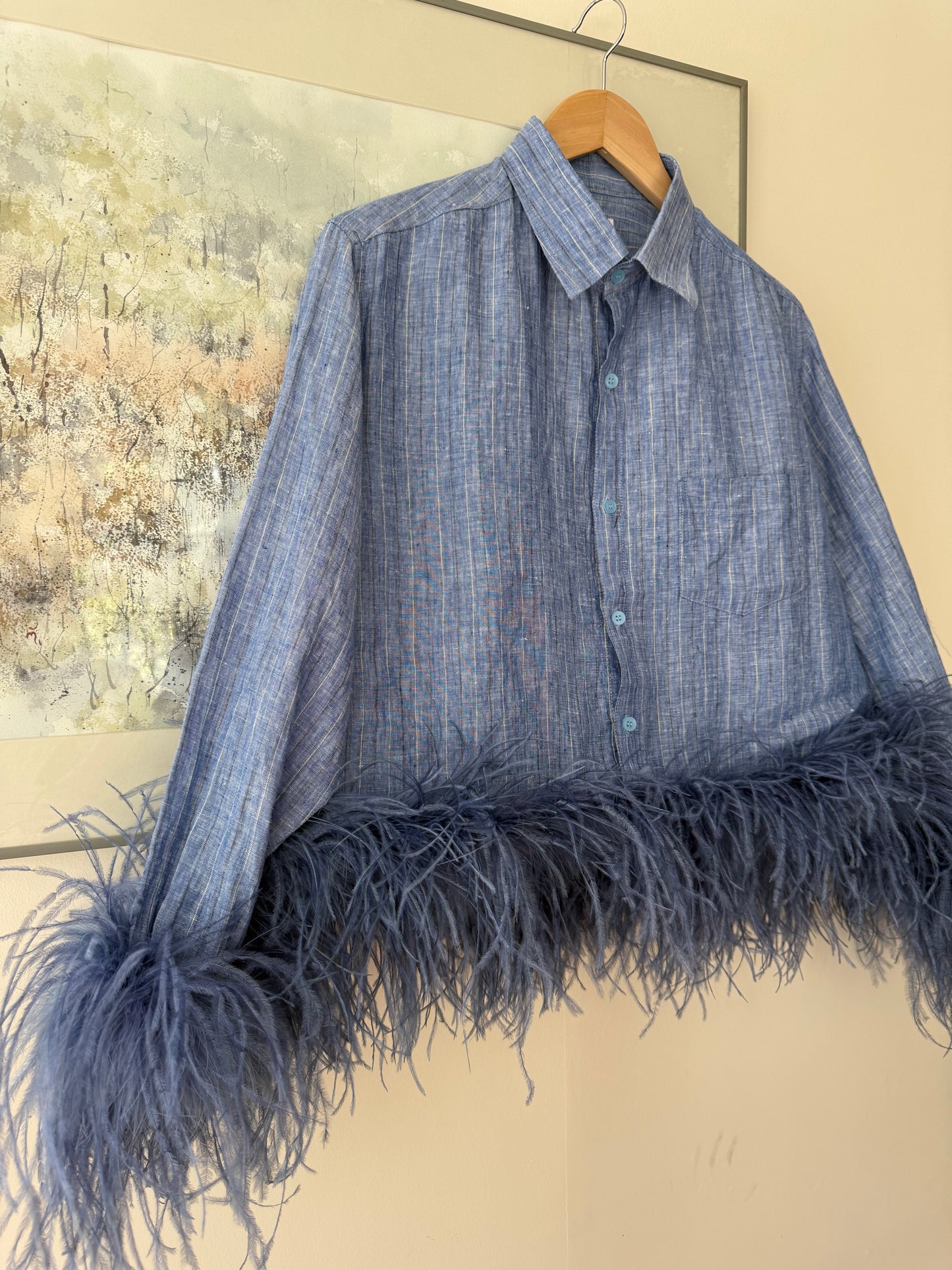 Colette - Blue Linen Stripe & Denim