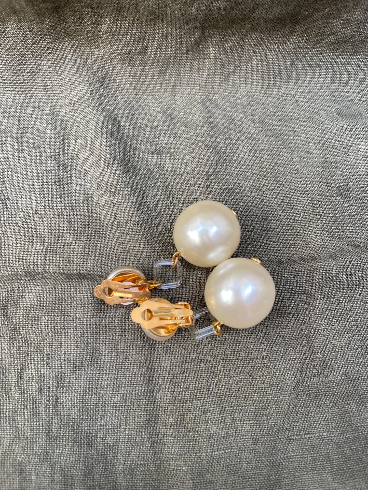 1980s Faux Pearl Clip-On Earrings