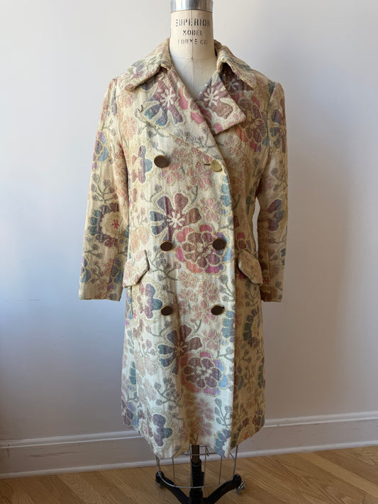 1960s Union Made Tapestry Style Brocade Coat