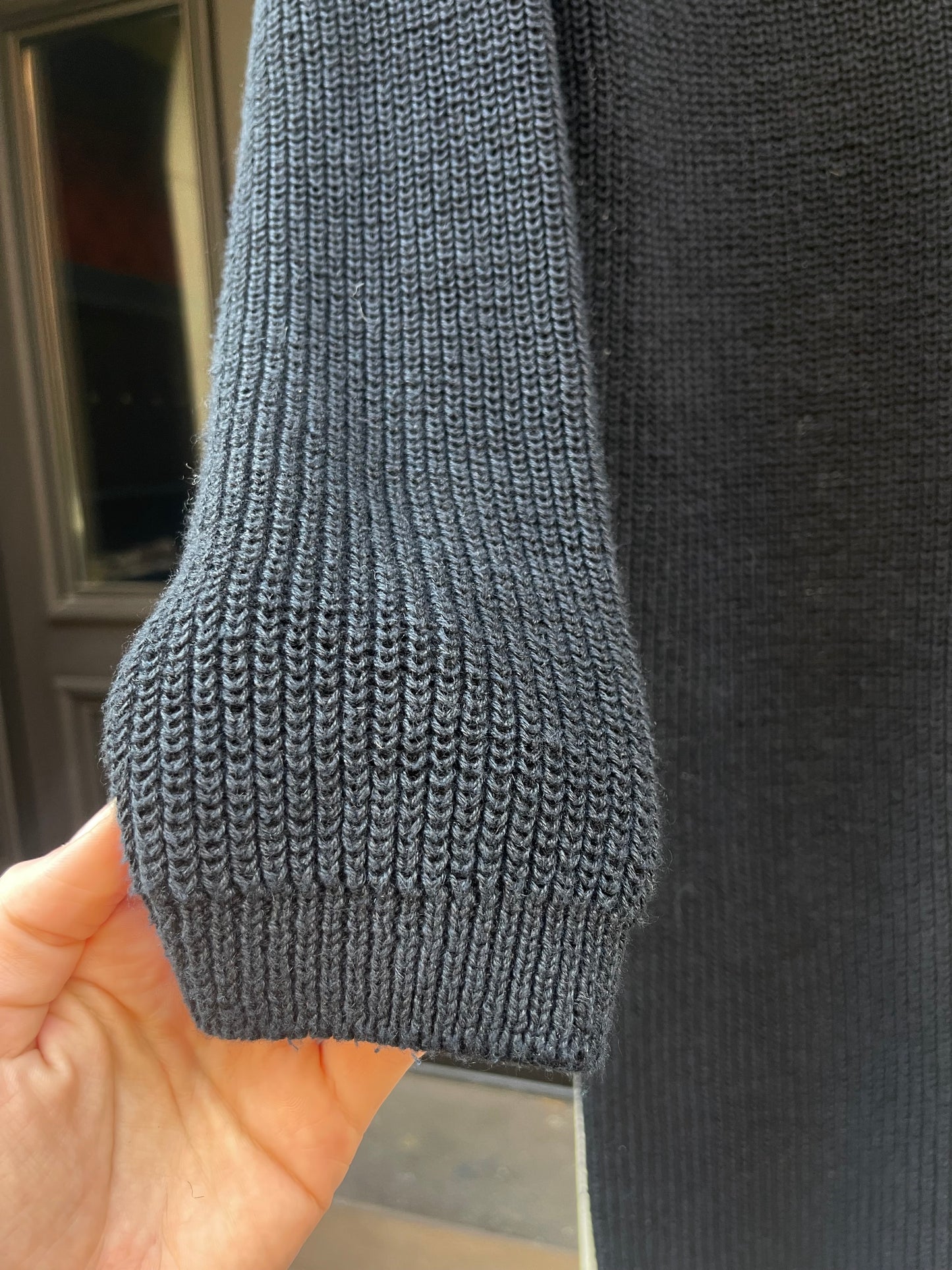 80s black knit sweater dress
