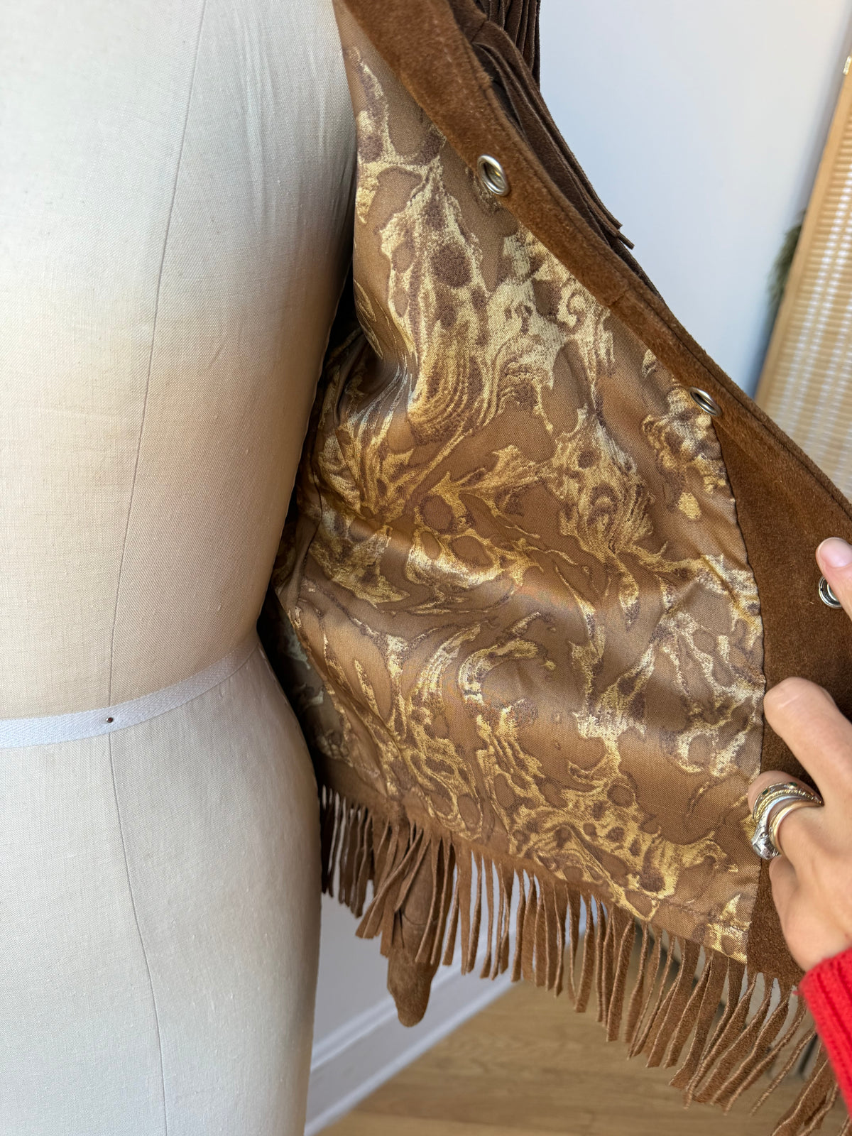 1960s Joo Kay Suede Fringe Jacket