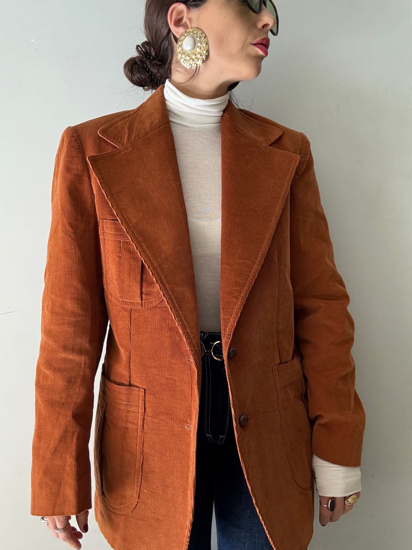 70s Butterscotch Courduroy Blazer