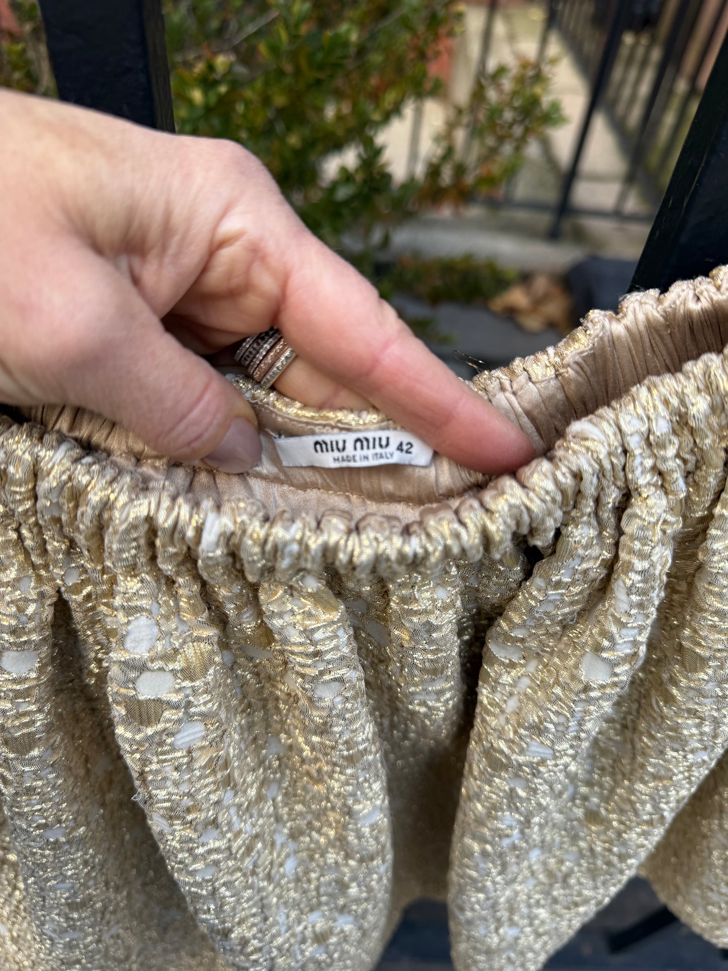 Vintage Miu Miu Gold Party skirt