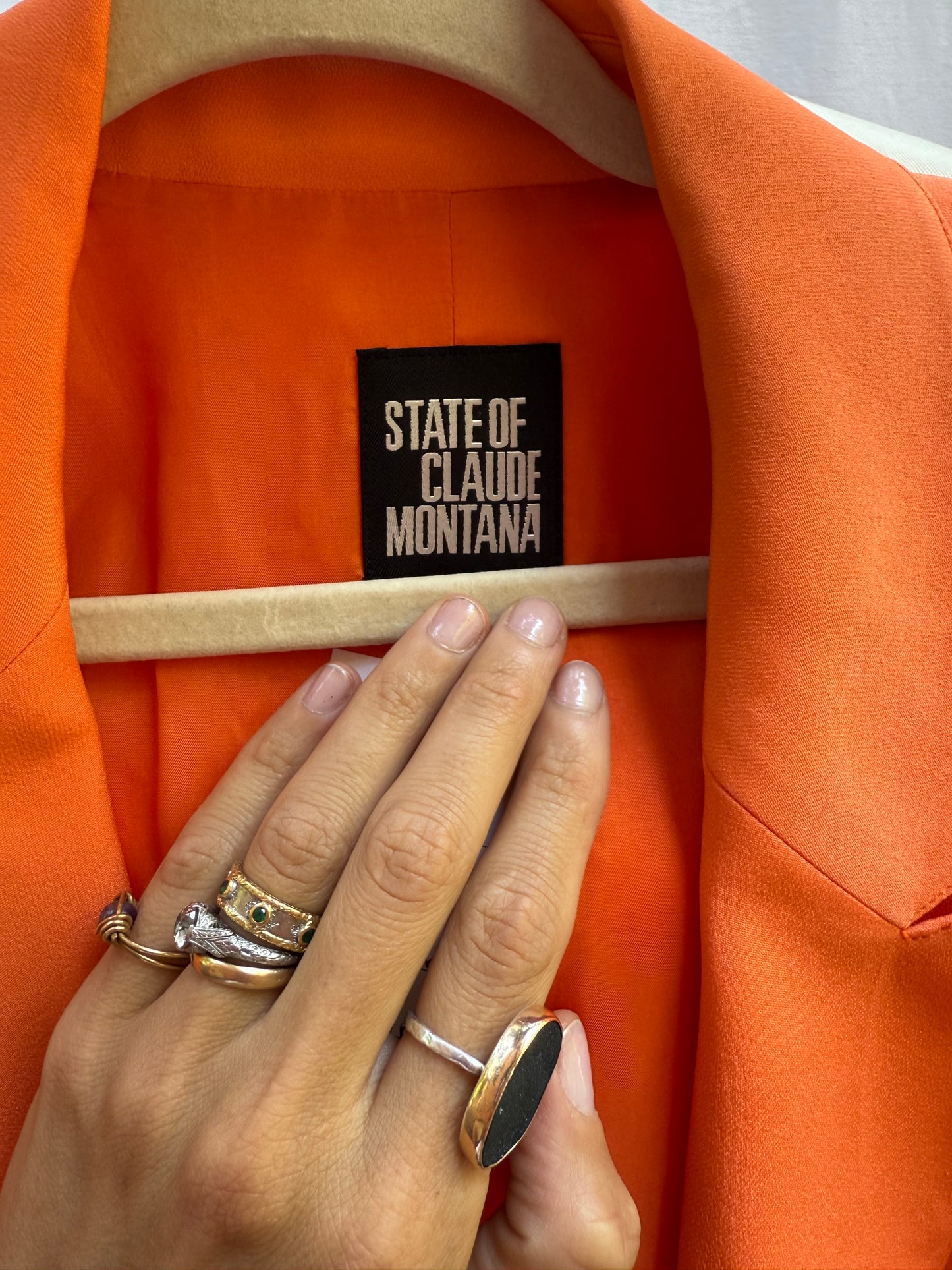 90s Claude Montana Orange Blazer