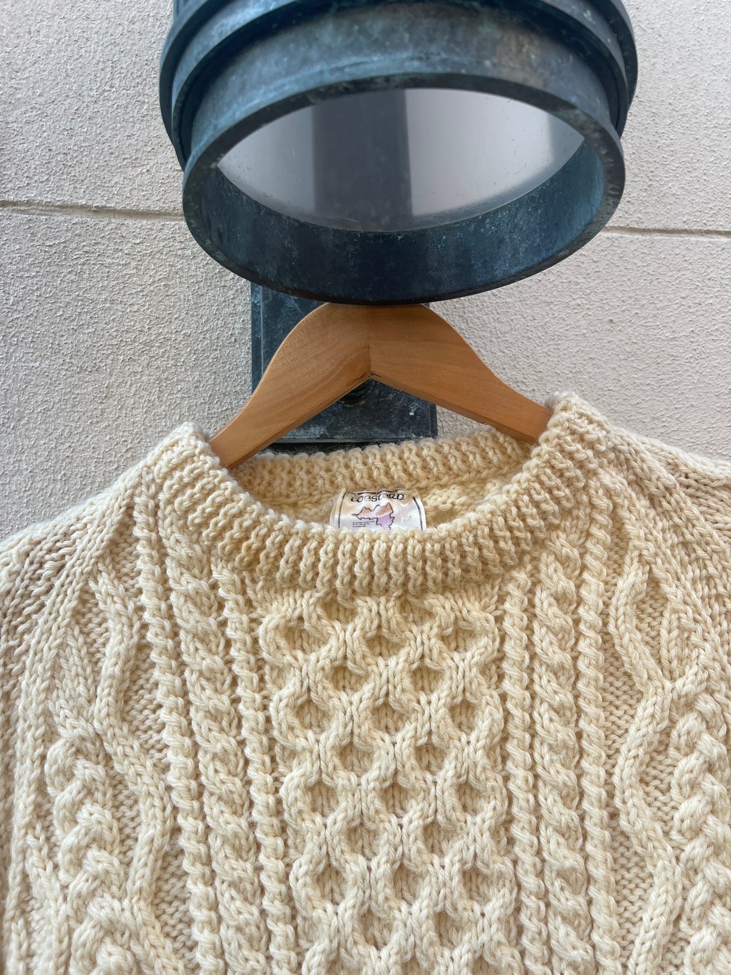 Vintage Irish Wool Cable Knit Sweater