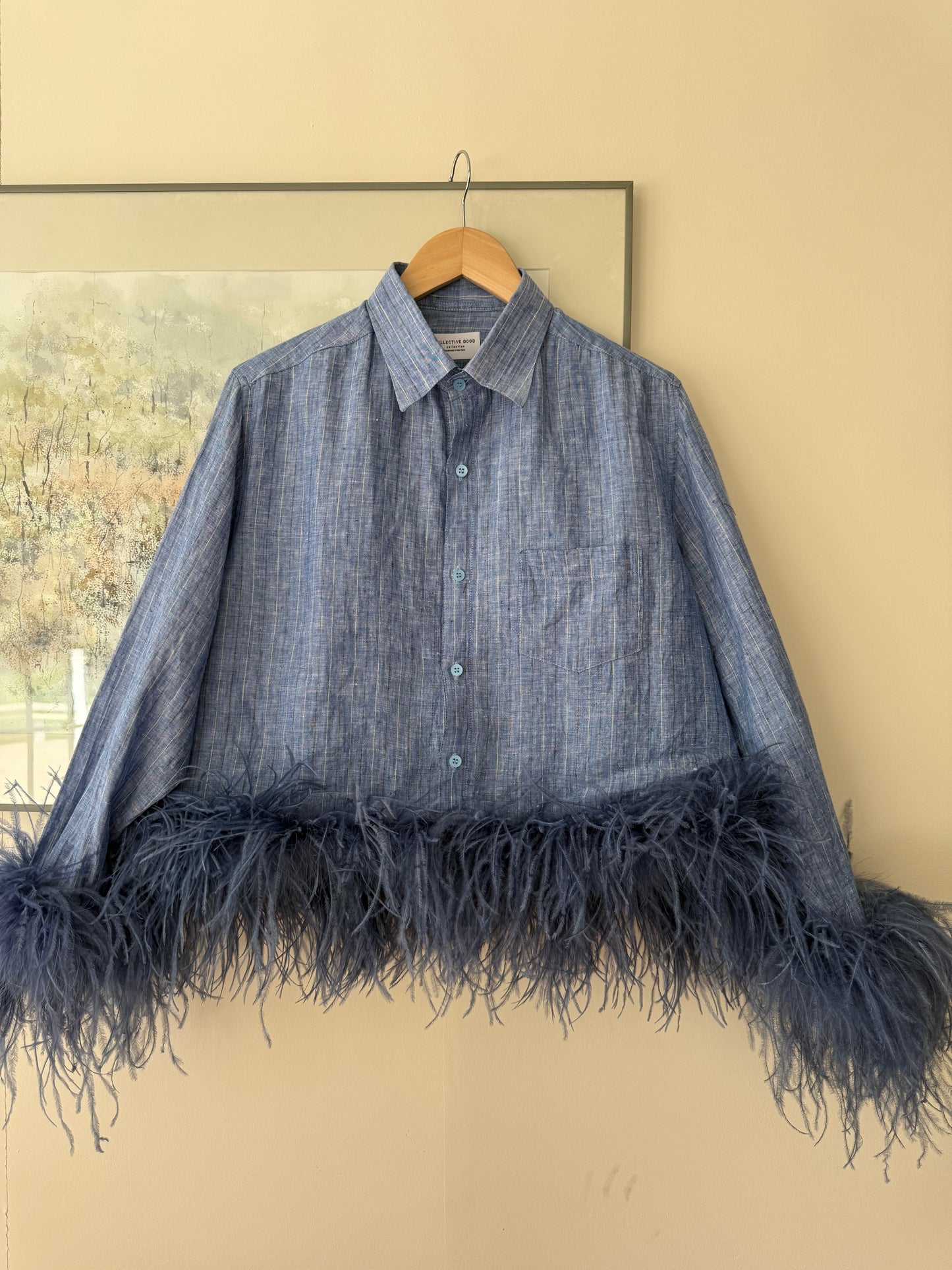 Colette - Blue Linen Stripe & Denim