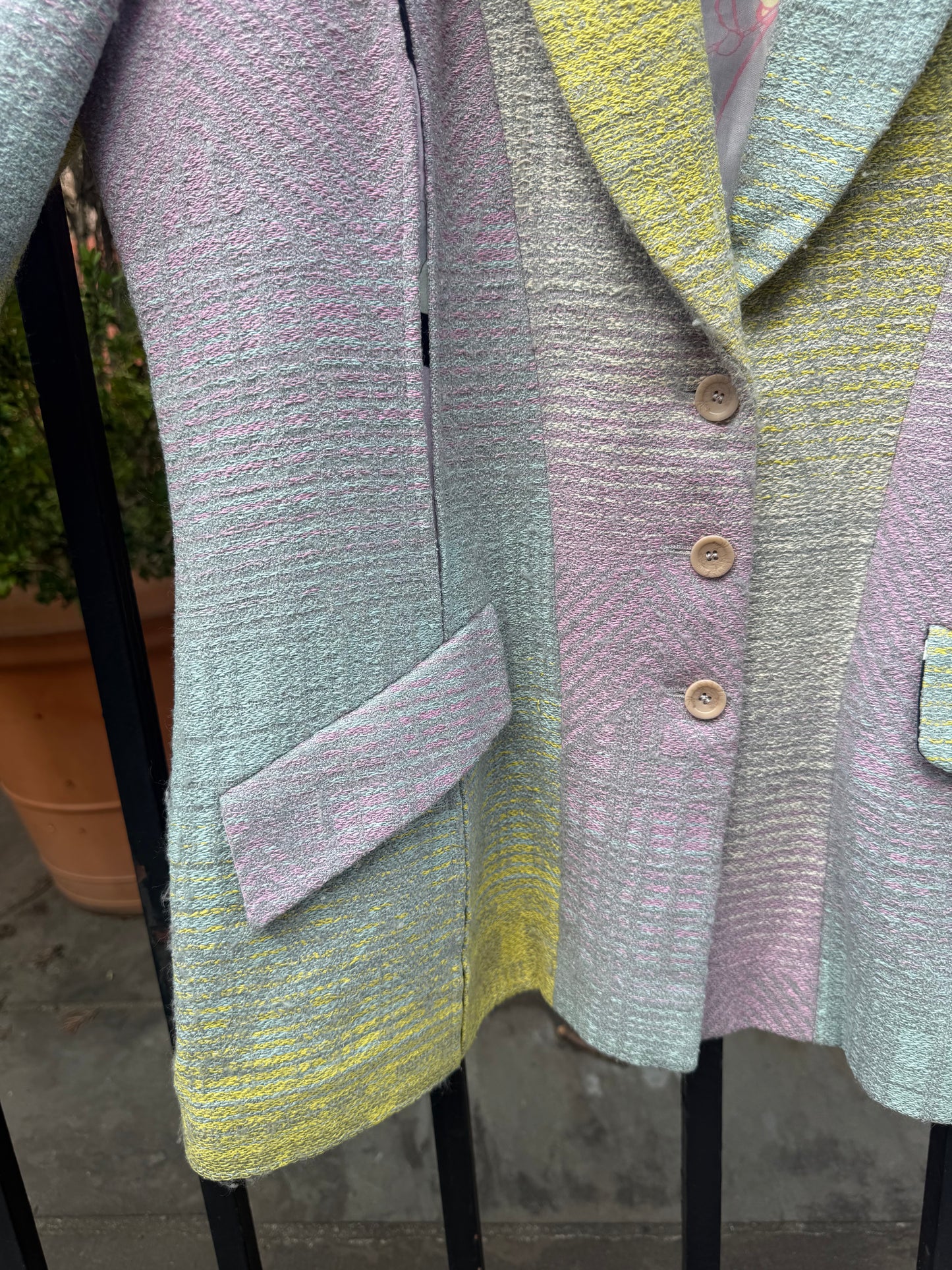 90s Vintage Christian LaCroix Bazar Ombré Pastel Blazer
