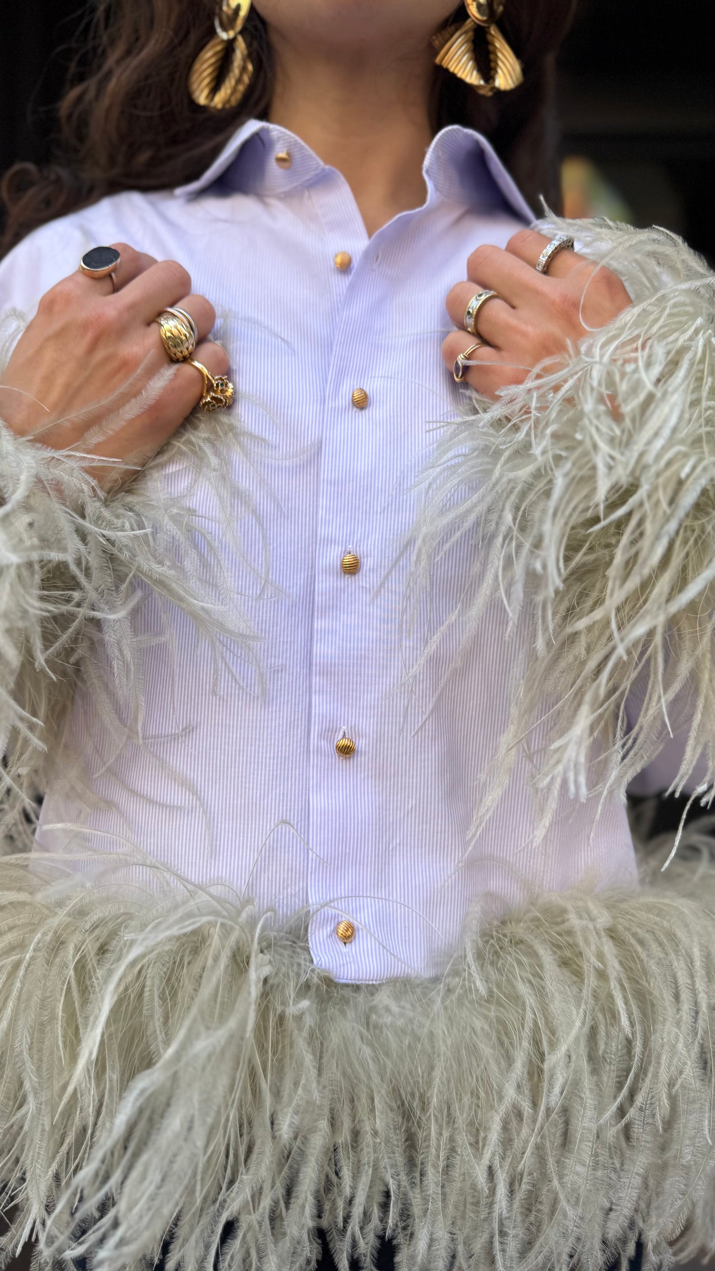 Colette - Lavender Purple Stripe & Sage