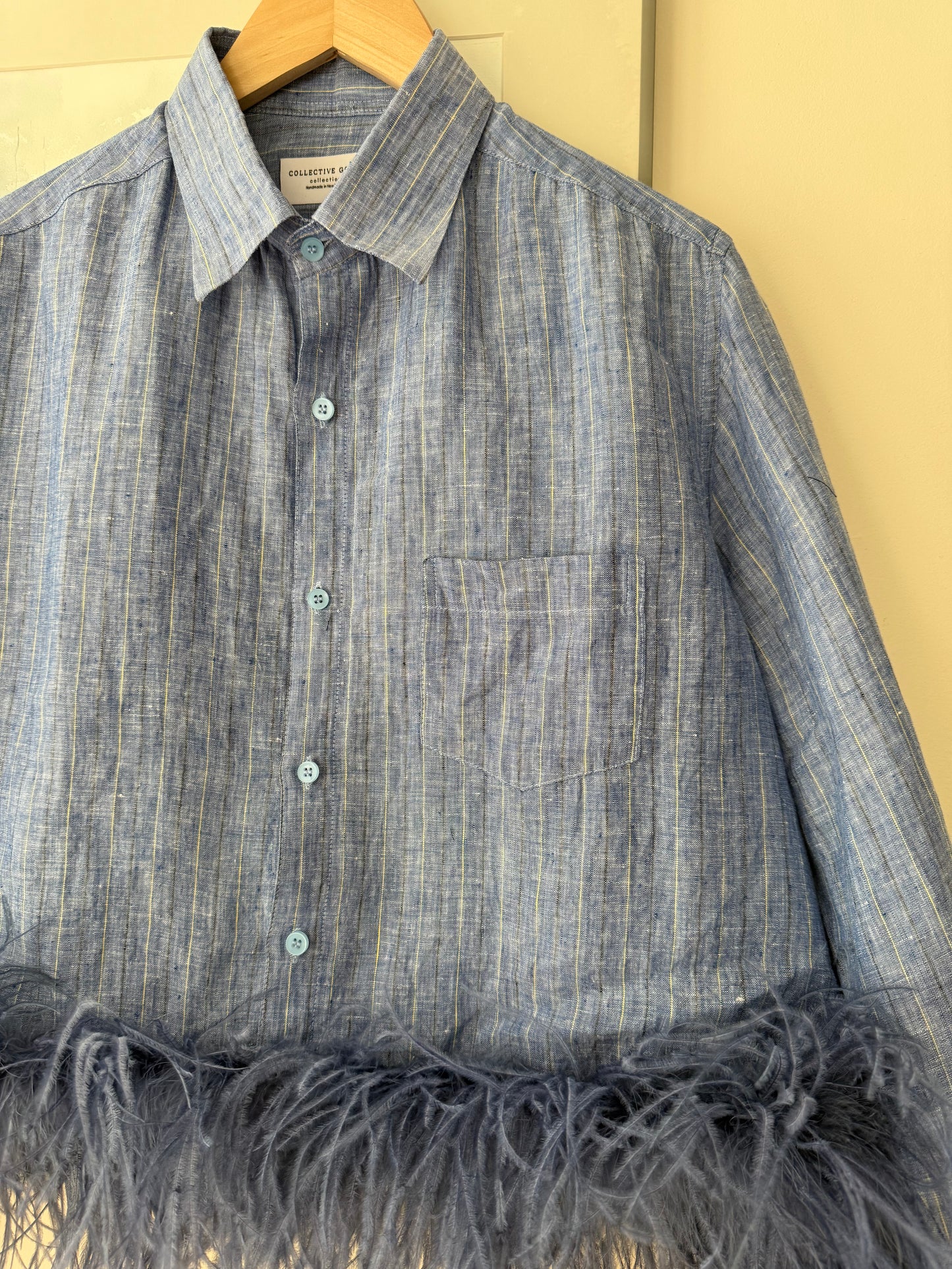 Colette - Blue Linen Stripe & Denim