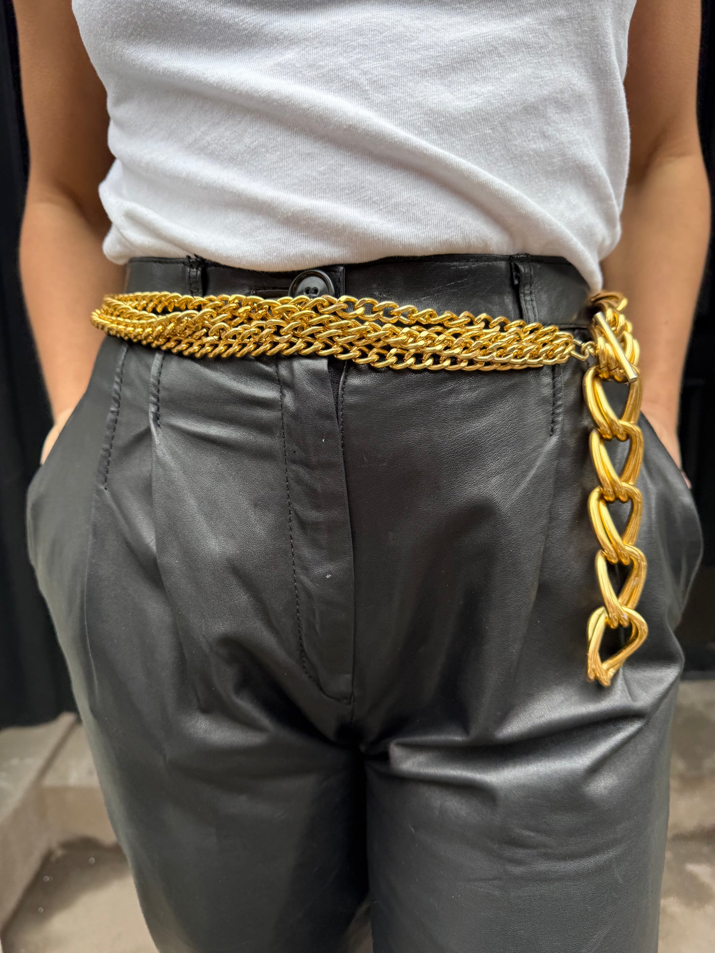Gold Tone Chain Belt 36"