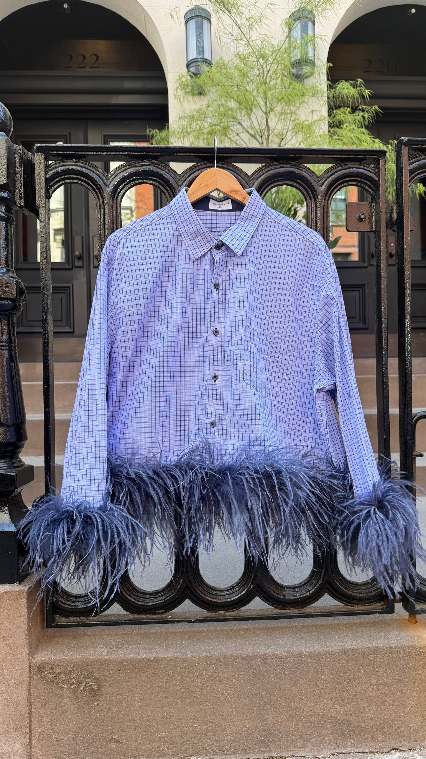 Colette - Blue Check & Navy