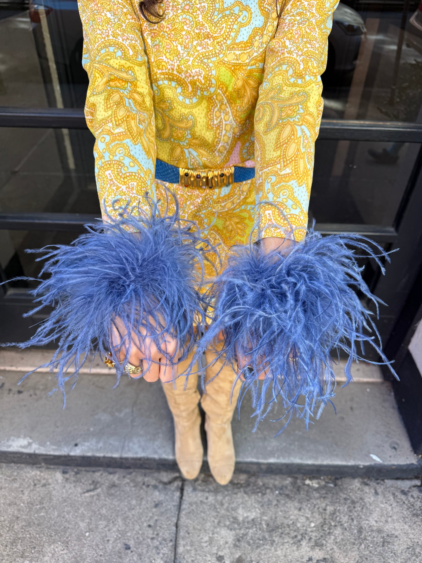 Ostrich Feather Cuffs