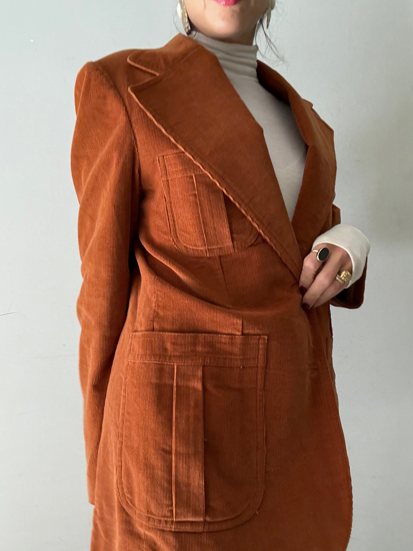70s Butterscotch Courduroy Blazer
