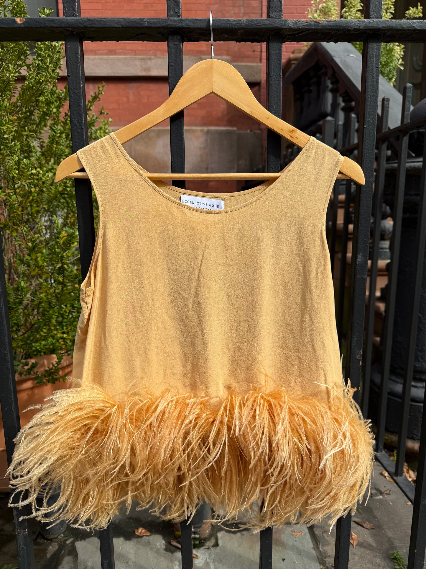 The Belle Tank, gold & gold