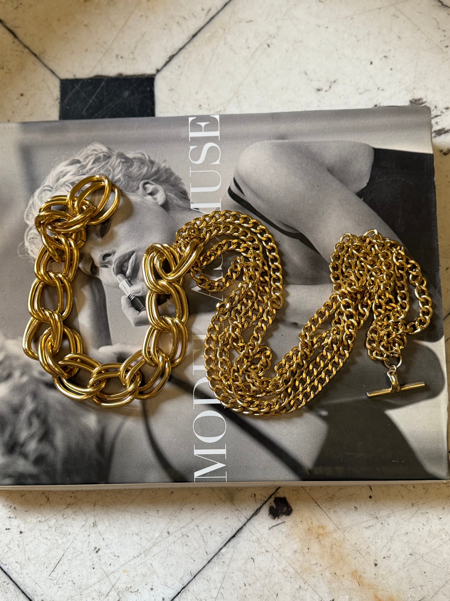 Gold Tone Chain Belt 36"