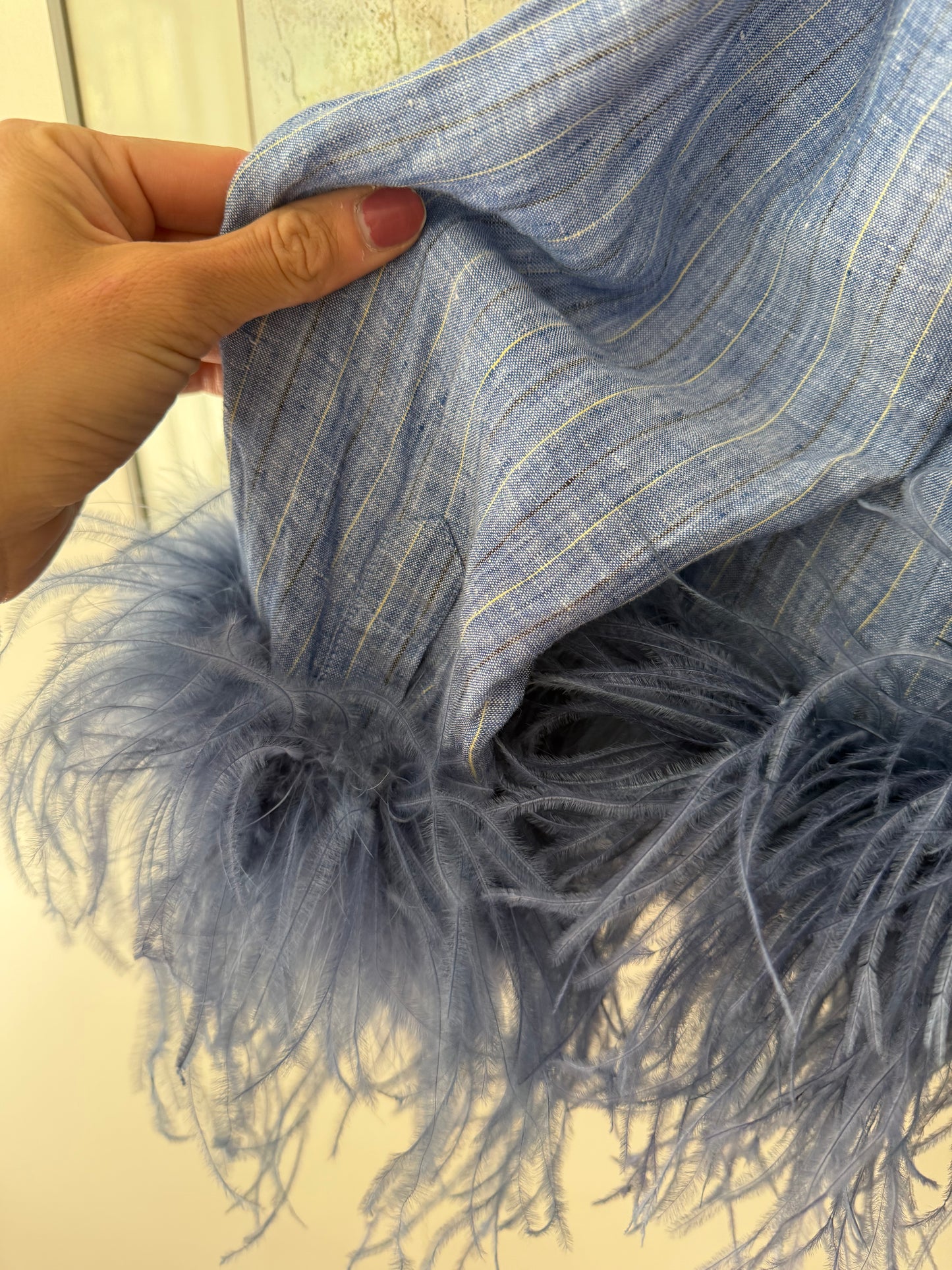 Colette - Blue Linen Stripe & Denim