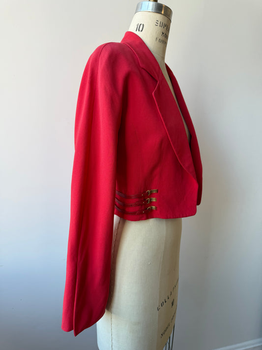 80s Gianfranco Ferre Red Cropped Jacket