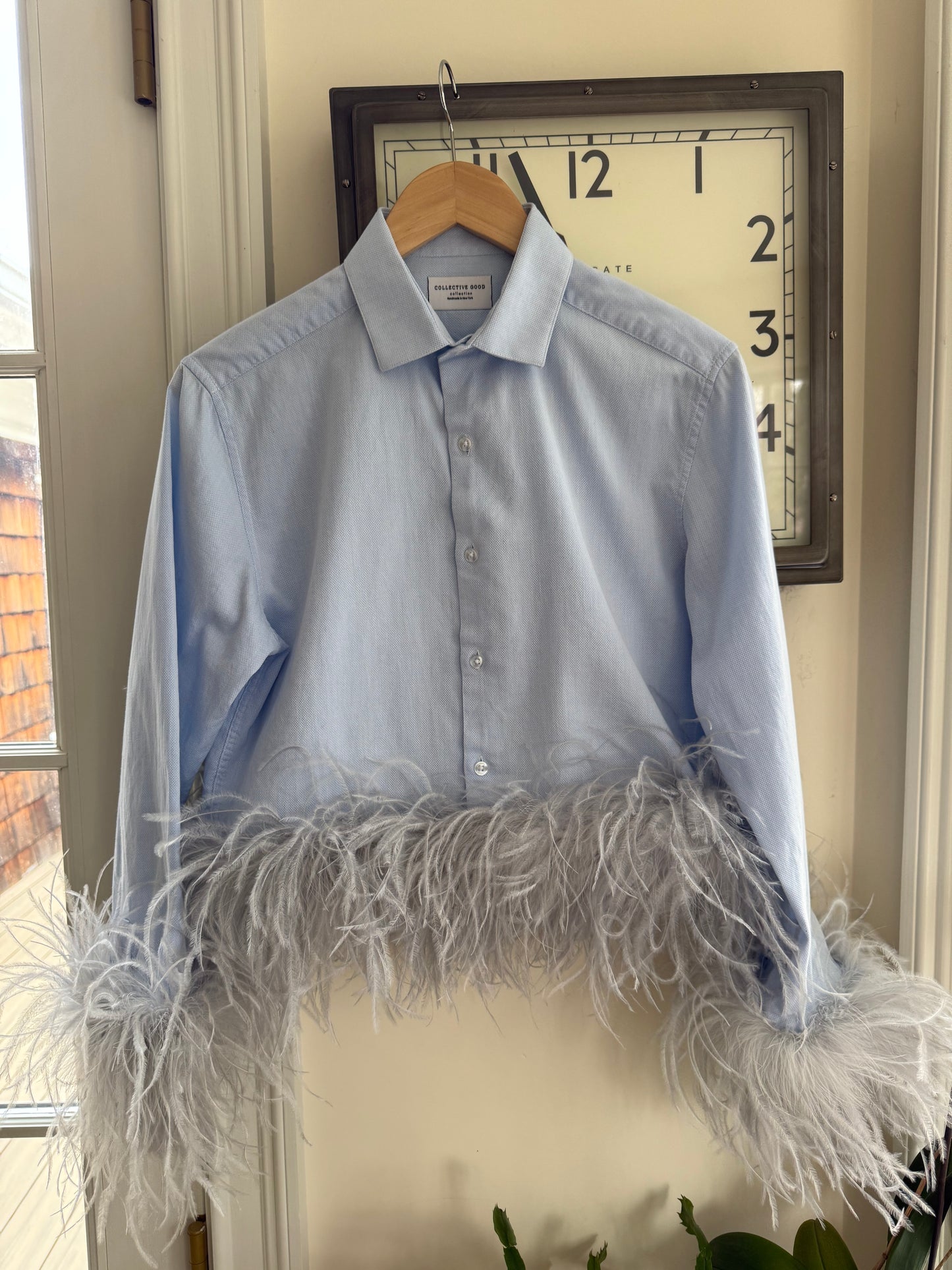 Colette - sky blue & dove grey