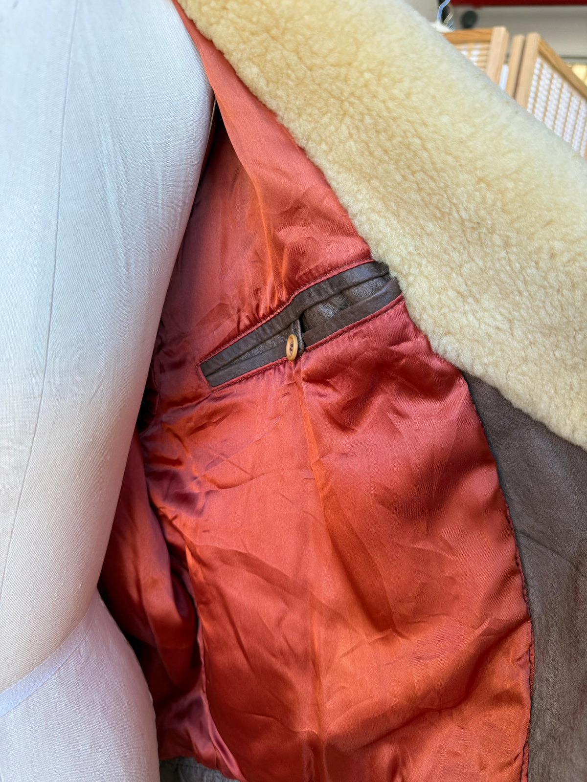 80s Distressed Leather Aviator Bomber Jacket