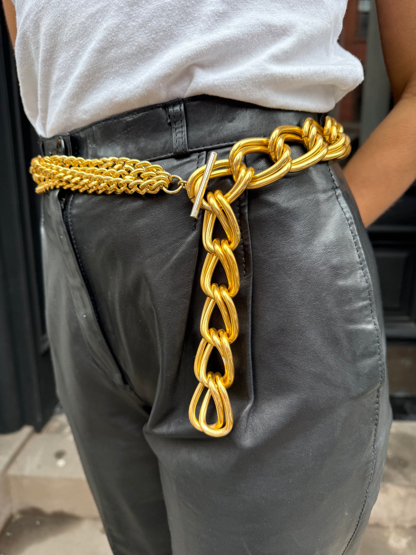 Gold Tone Chain Belt 36"