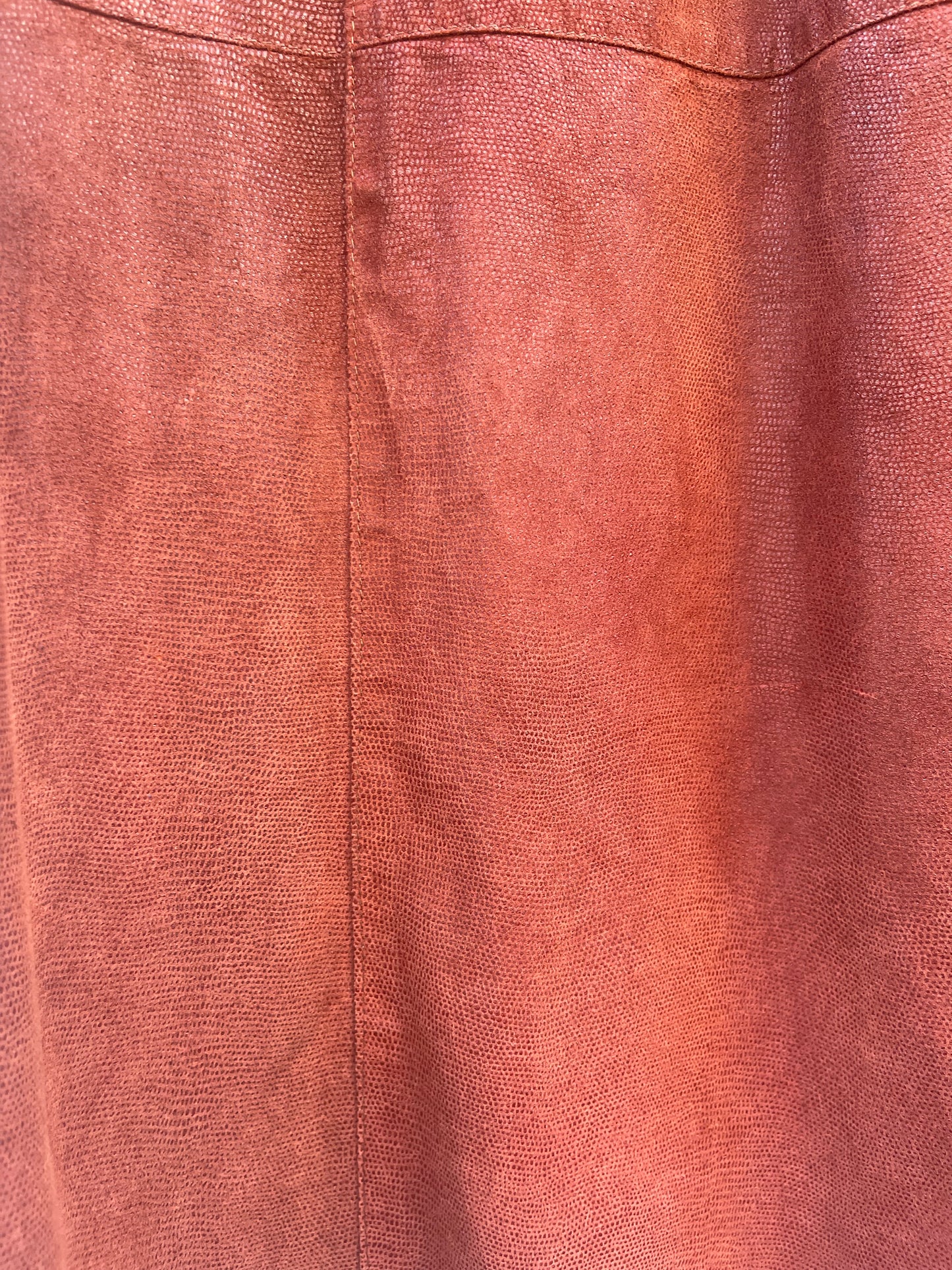 80s Krizia chocolate brown leather skirt