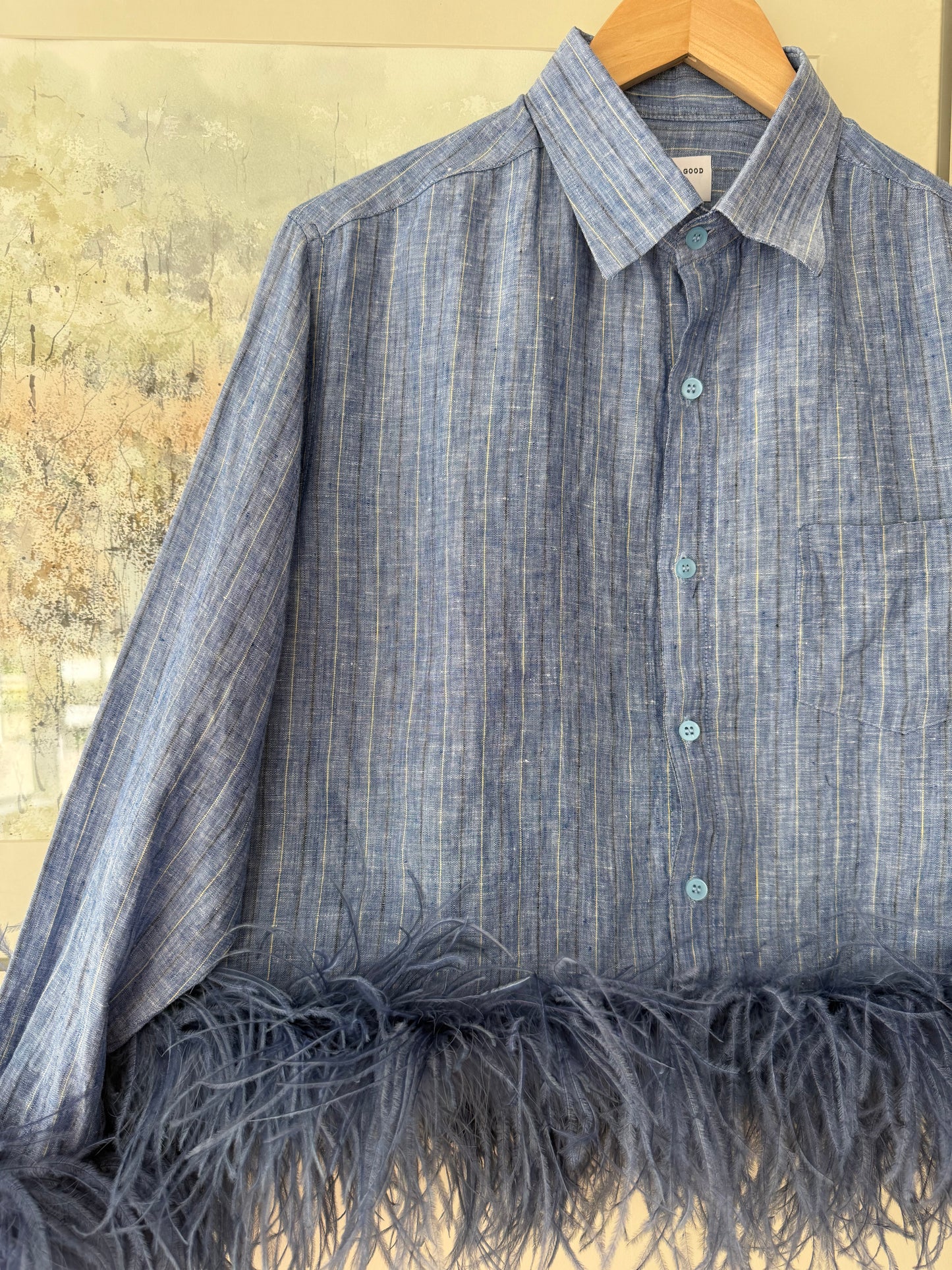 Colette - Blue Linen Stripe & Denim