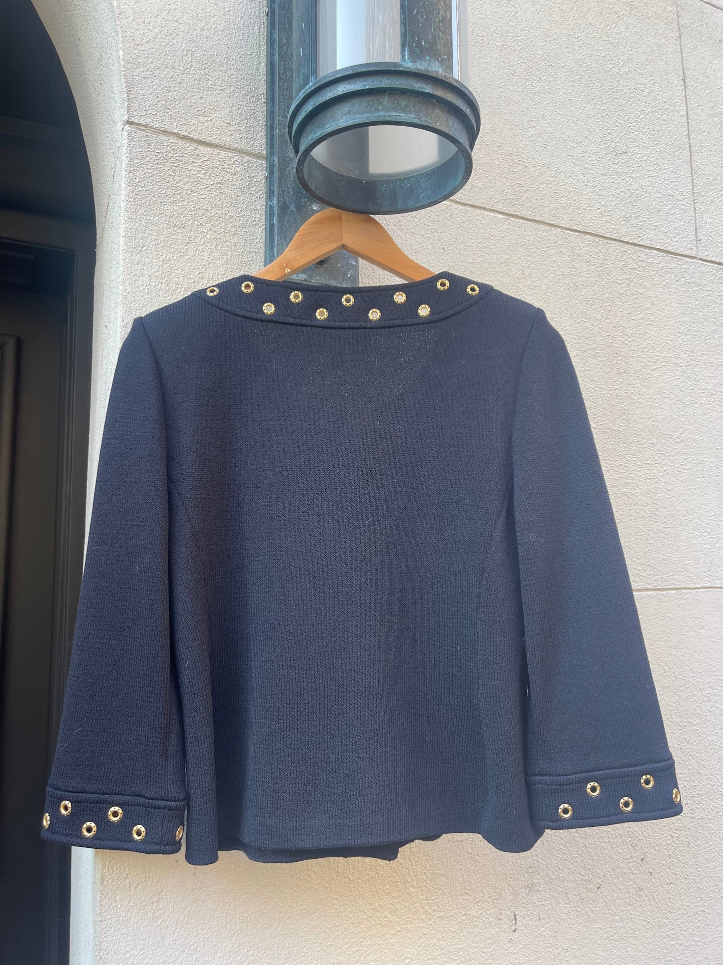 St. John Deep Navy Knit Cardigan