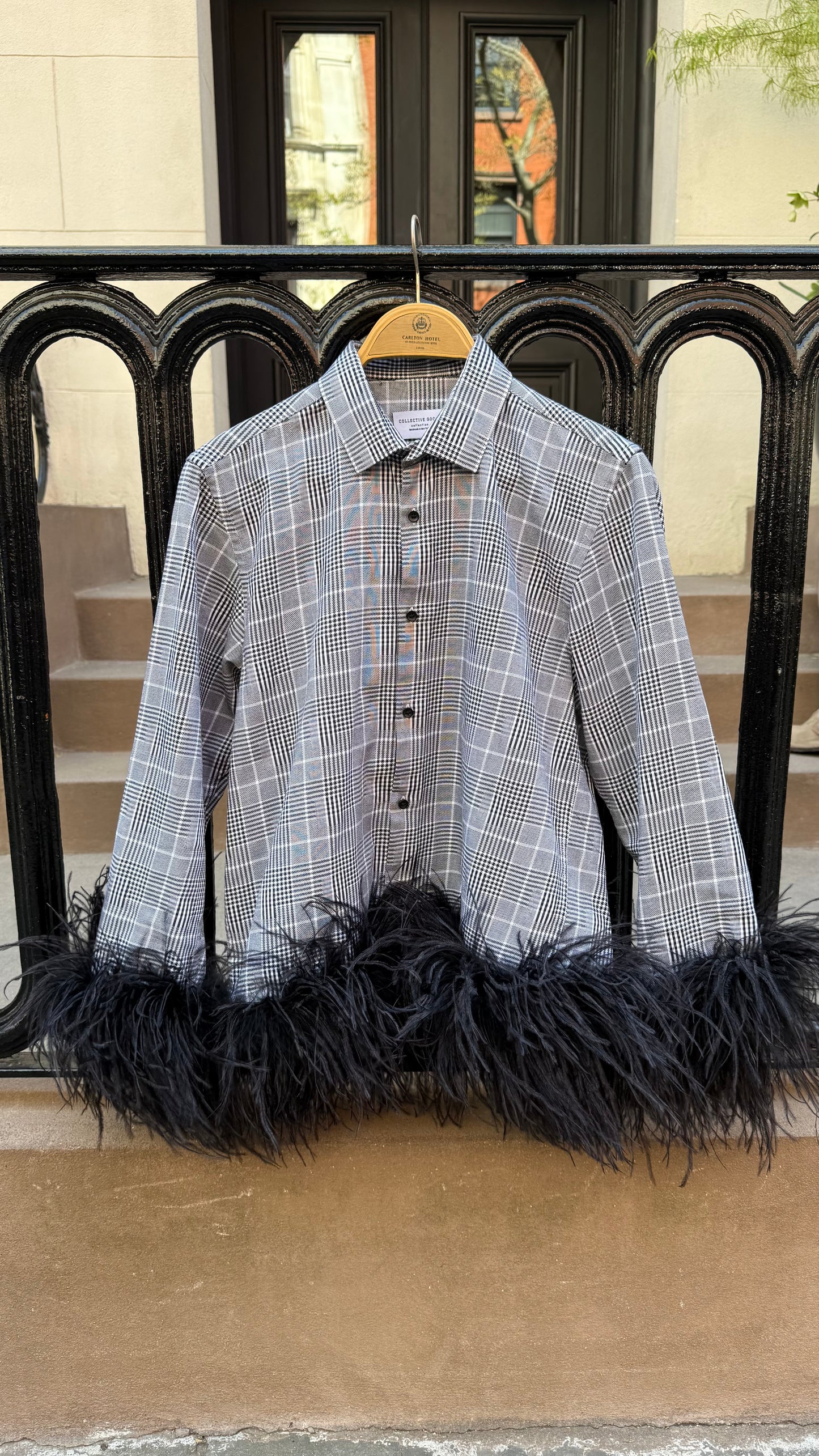 Colette- Black & White Plaid