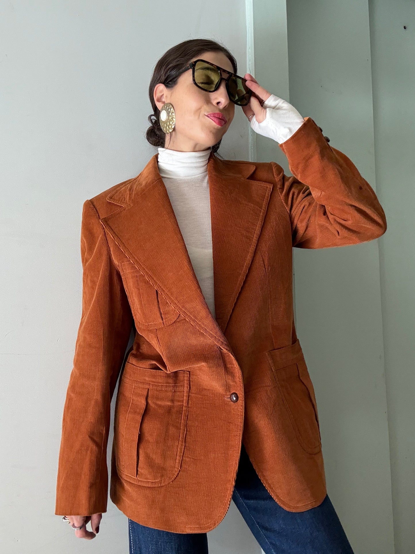 70s Butterscotch Courduroy Blazer