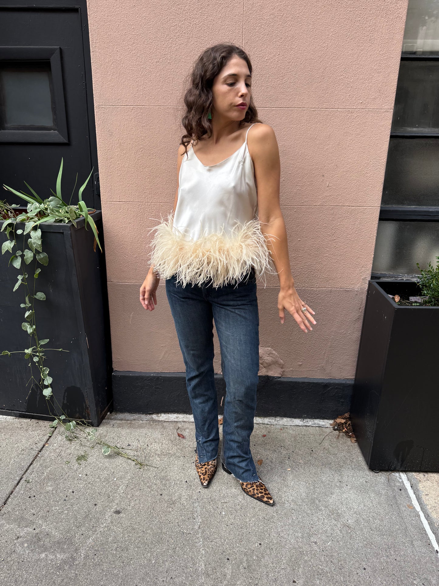 The Belle Tank, ivory & ivory