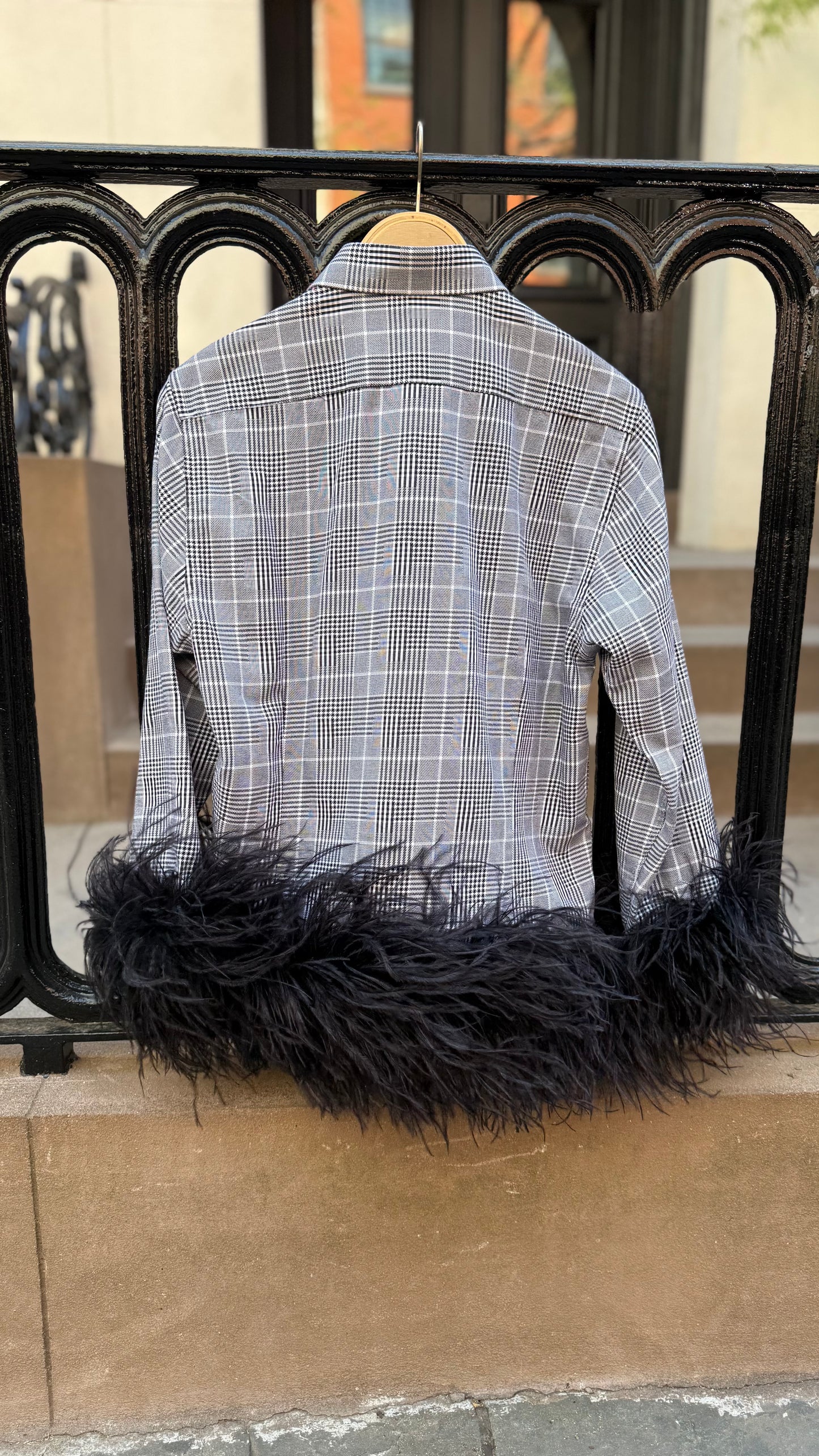 Colette- Black & White Plaid