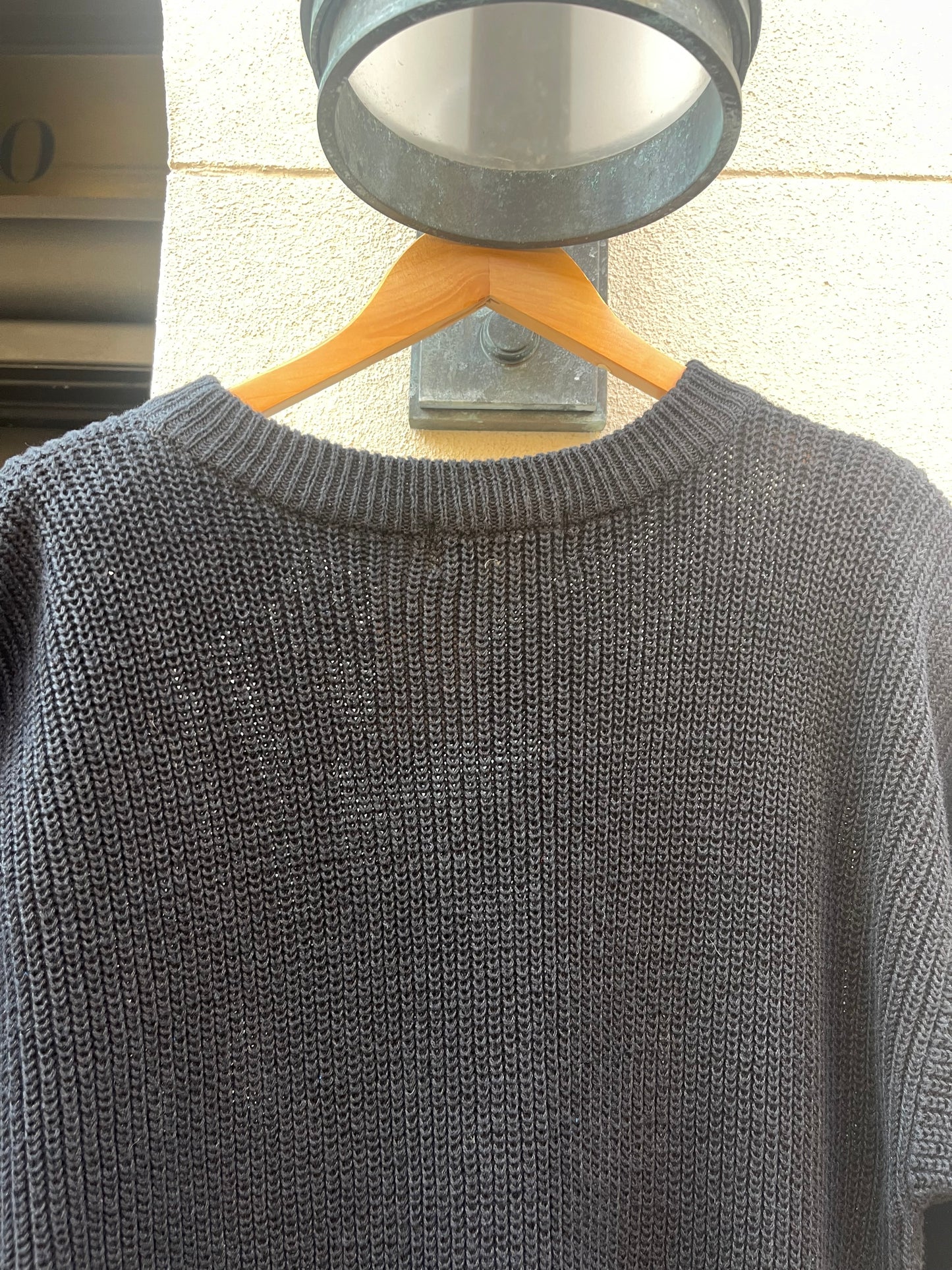 80s black knit sweater dress
