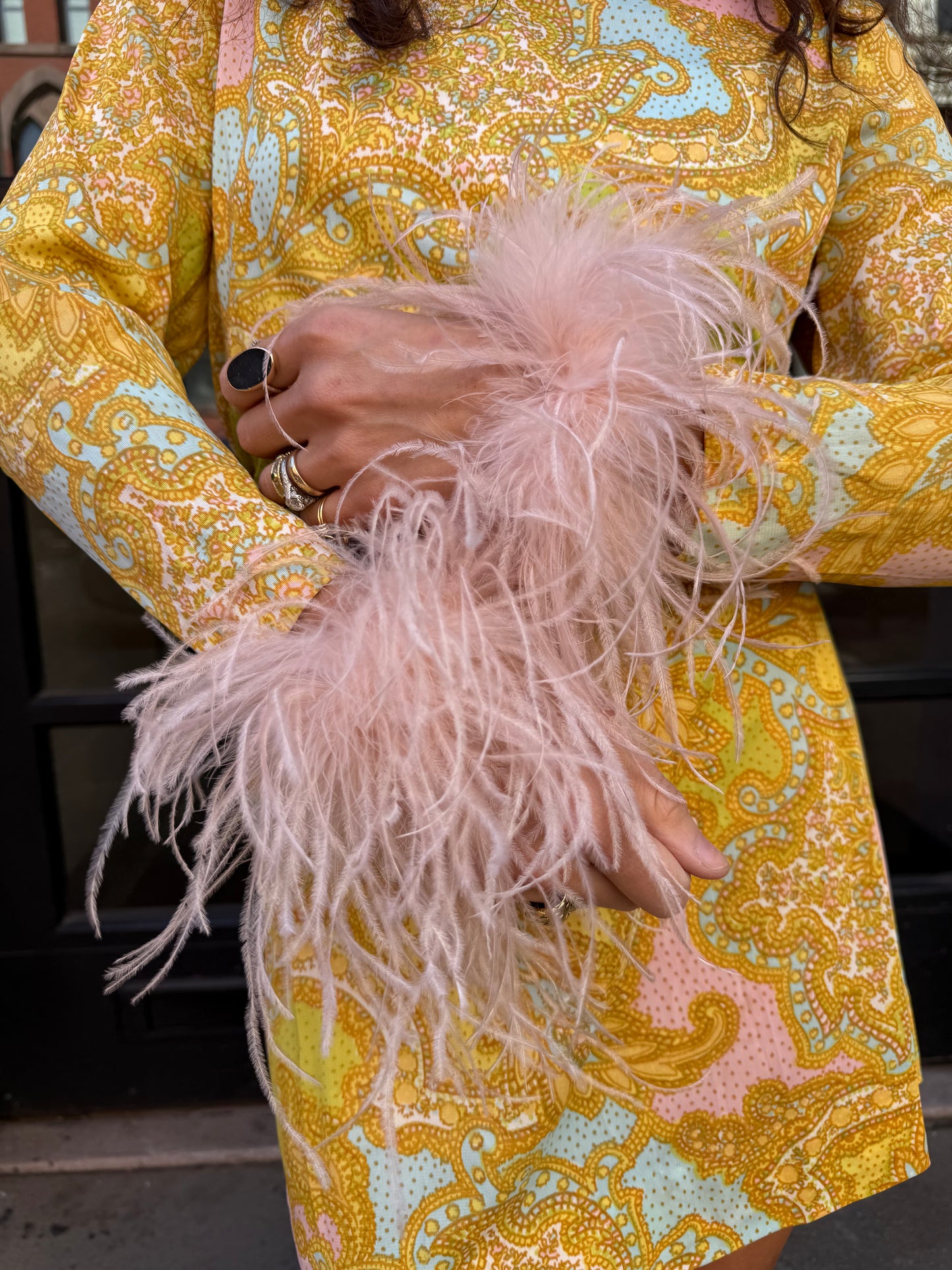 Ostrich Feather Cuffs