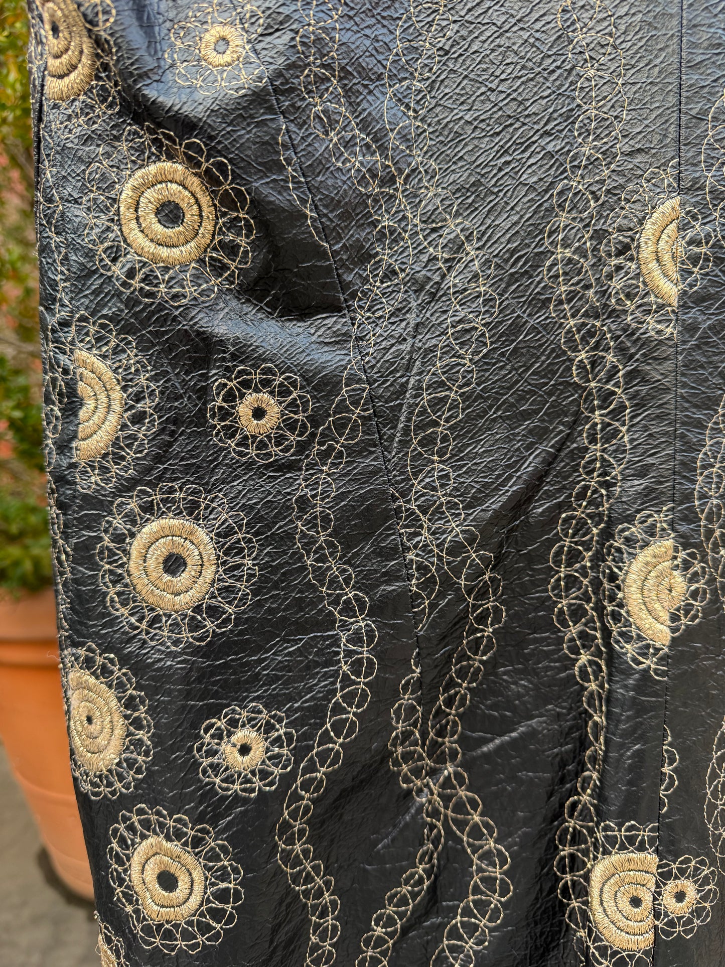 60s Vintage Black Embroidered Vest/Dress