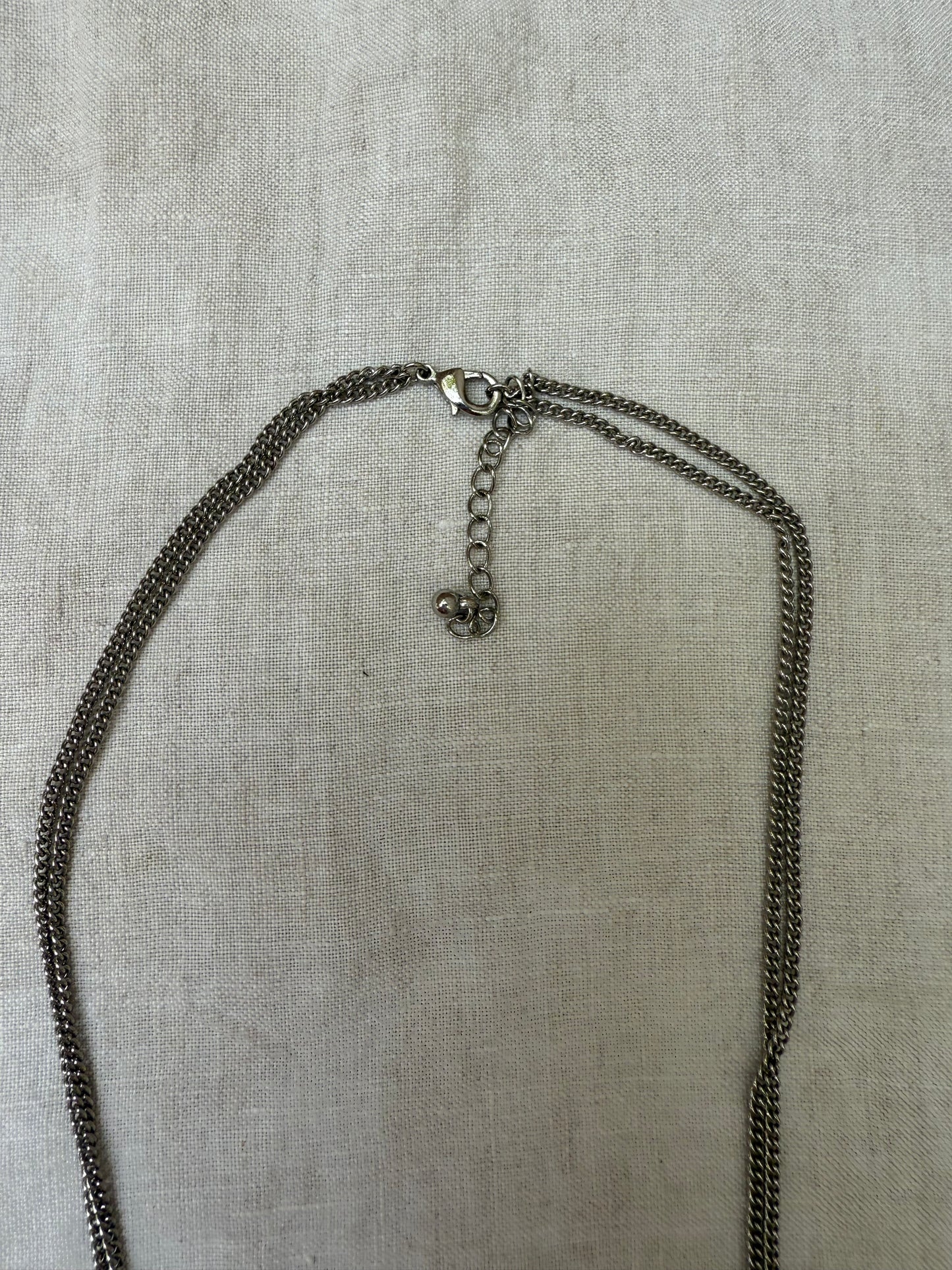 Vintage Hammered Silvertone Necklace