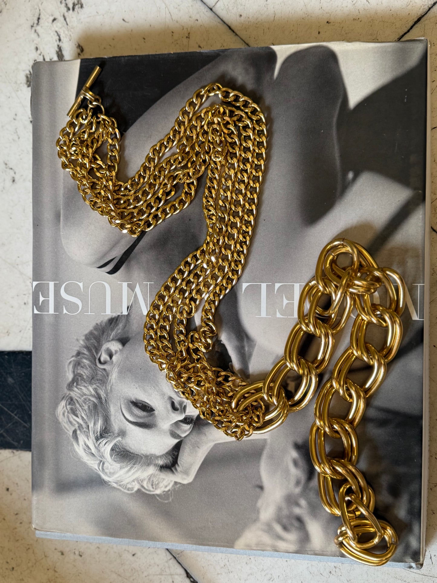 Gold Tone Chain Belt 36"