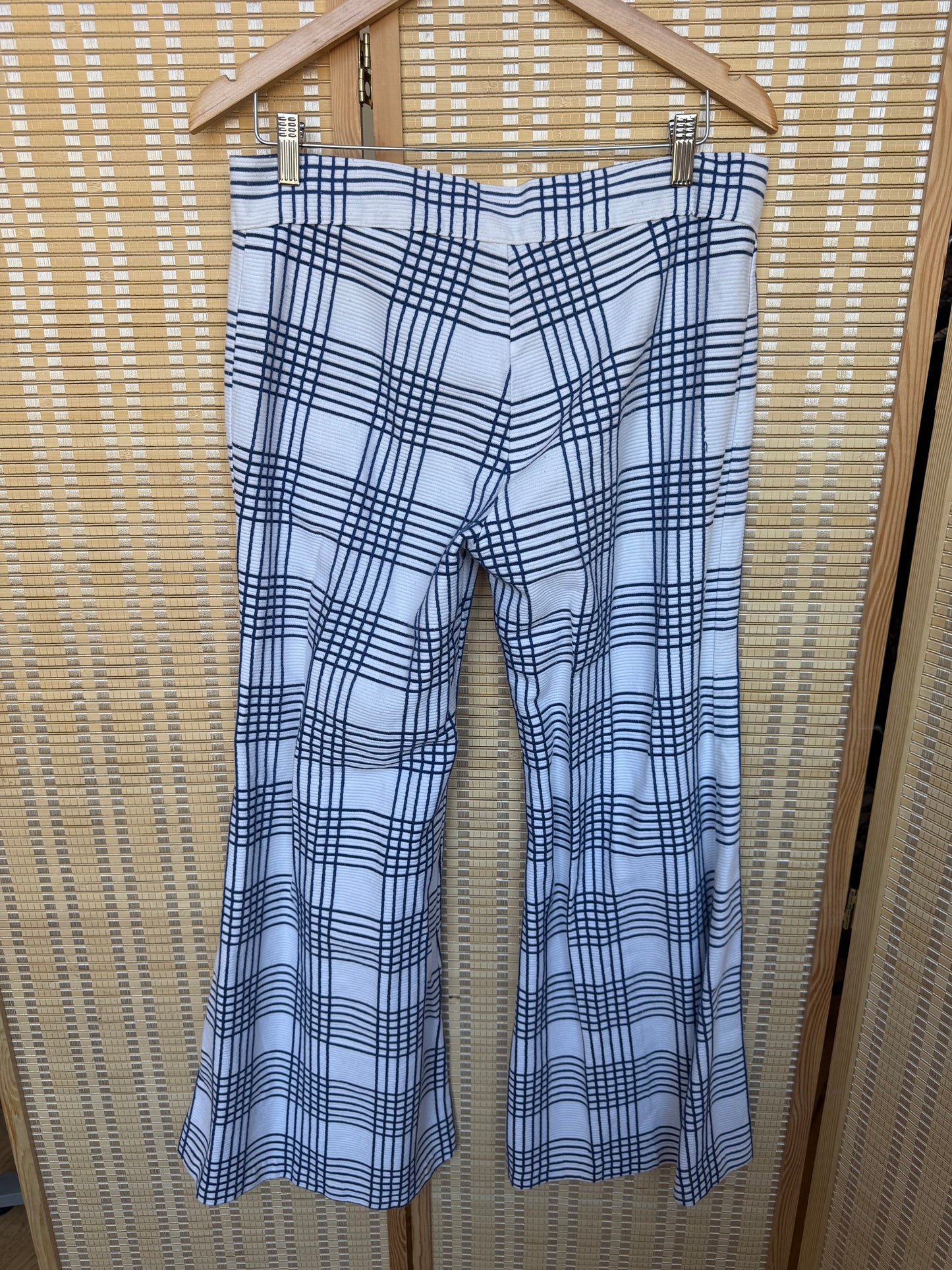 1970s Plaid Bell Bottoms