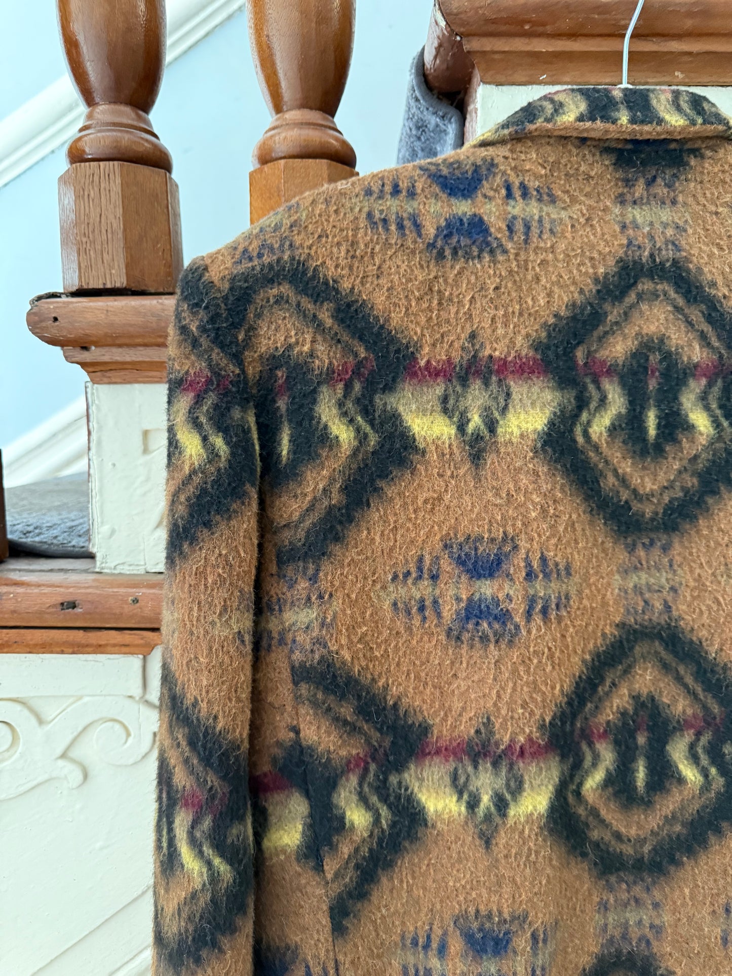 1980s Aztec Print Cozy Blazer
