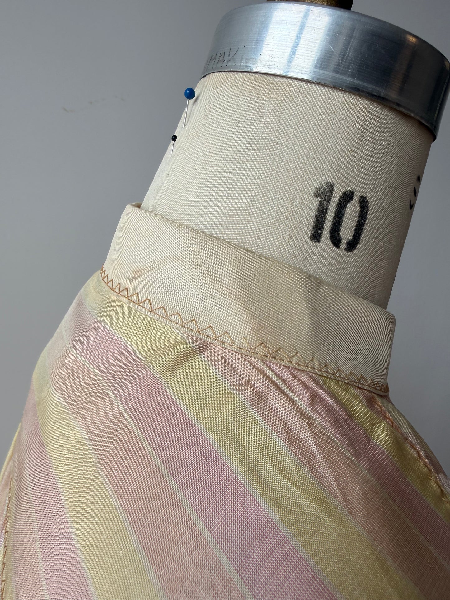 60s Lord & Taylor silk striped dress