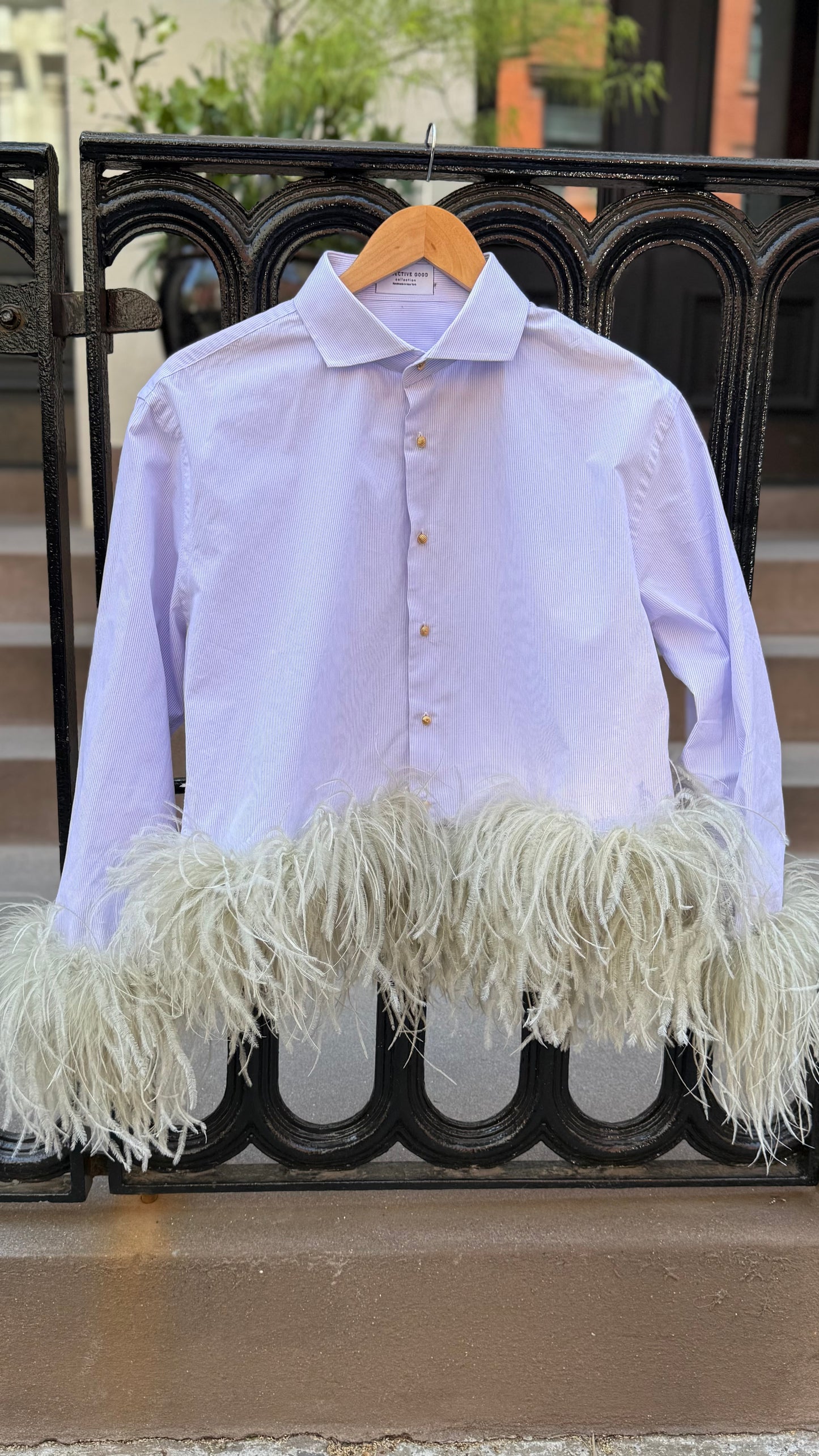 Colette - Lavender Purple Stripe & Sage