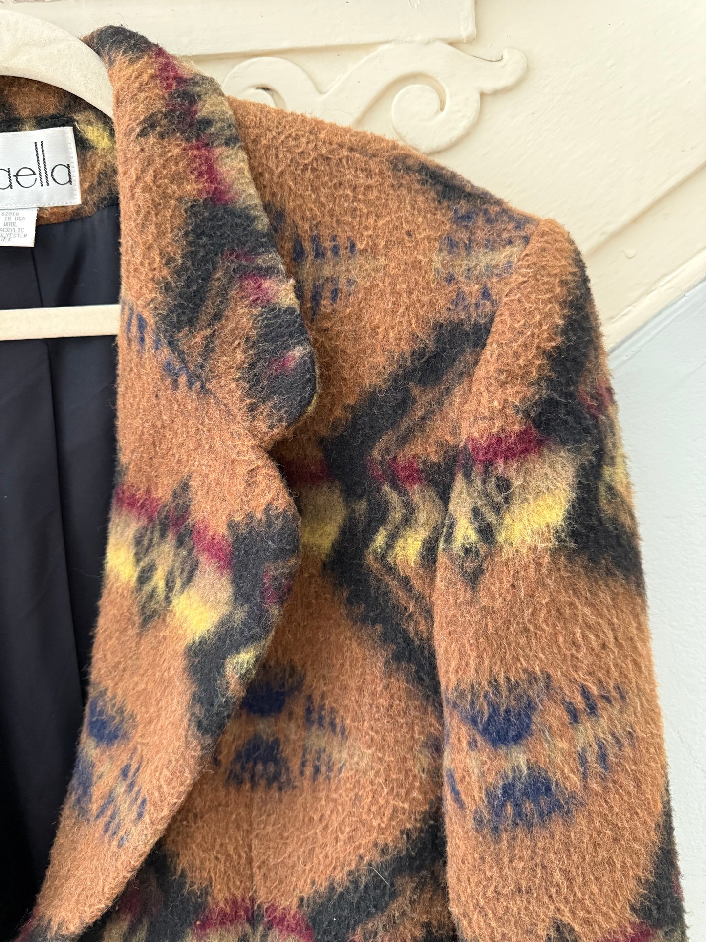 1980s Aztec Print Cozy Blazer