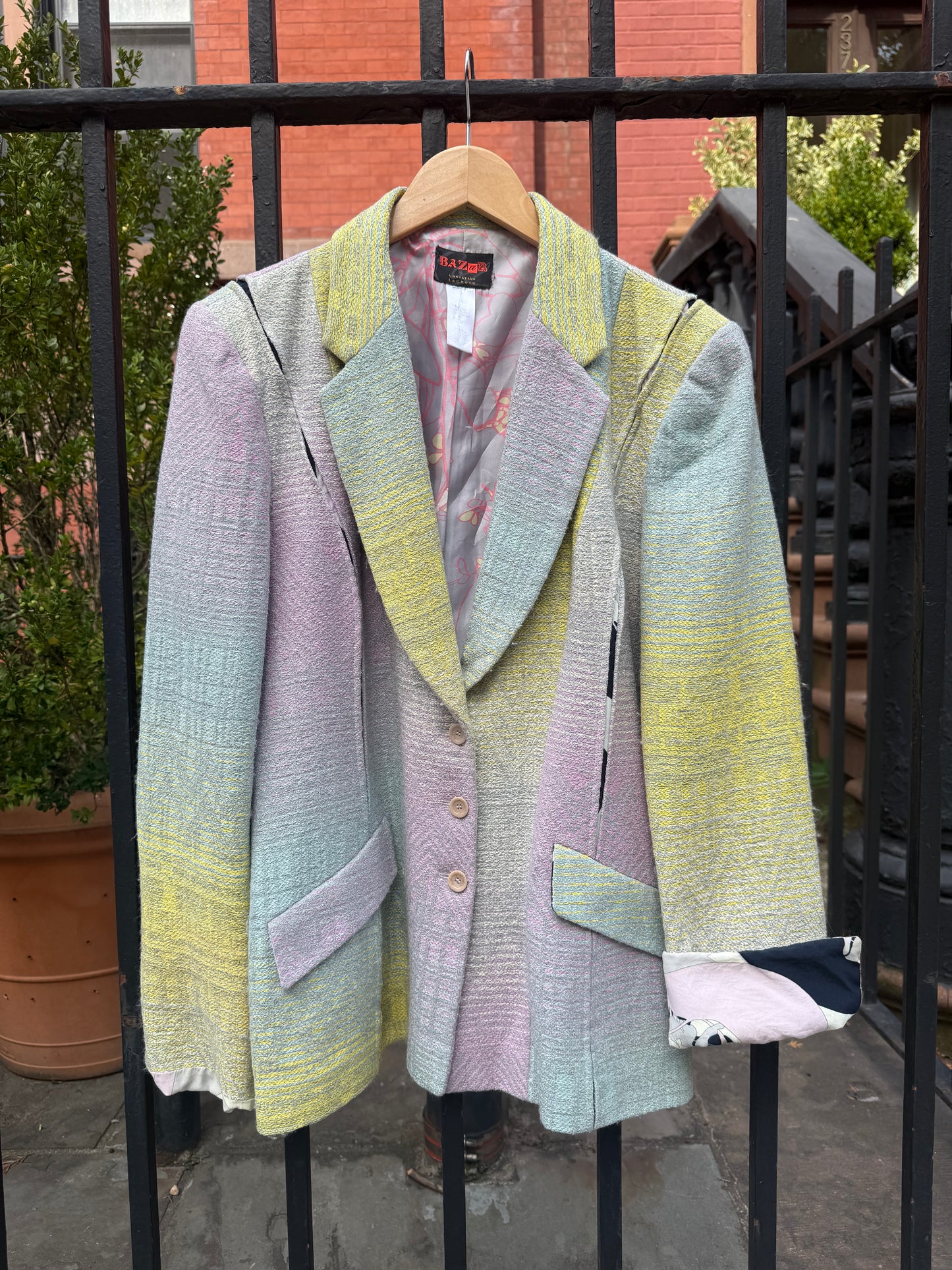 90s Vintage Christian LaCroix Bazar Ombré Pastel Blazer