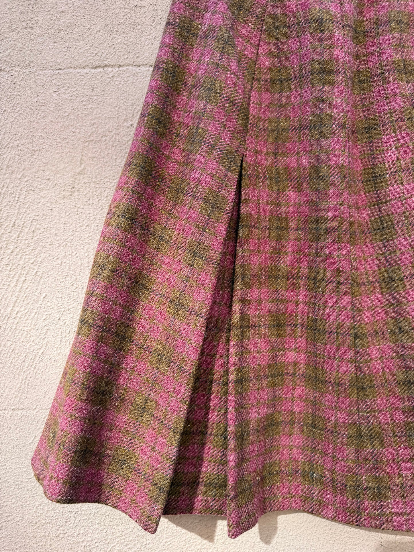 50s/60s Pendleton plaid berry skirt suit