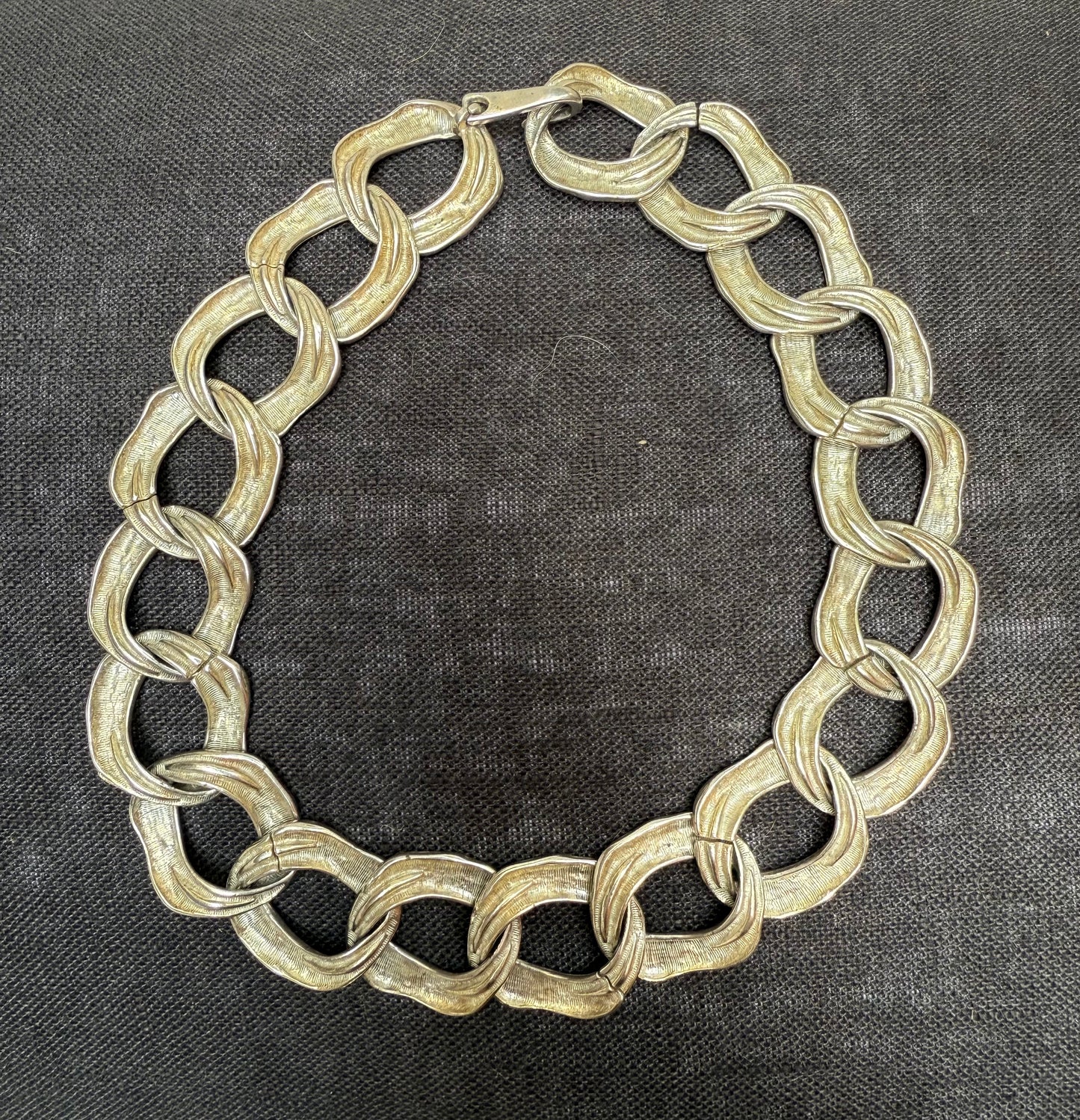 Vintage chunky silver-tone necklace