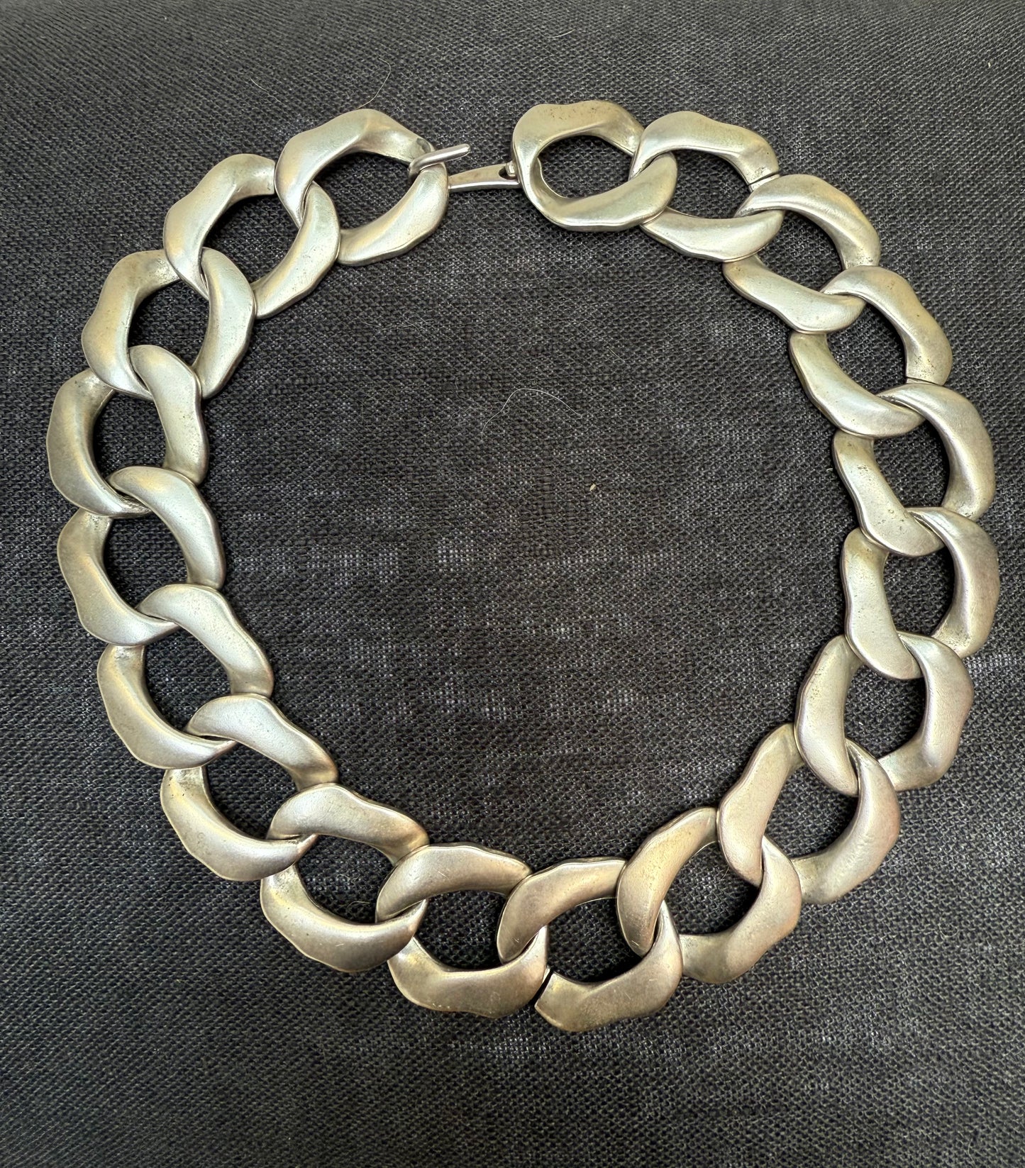Vintage chunky silver-tone necklace