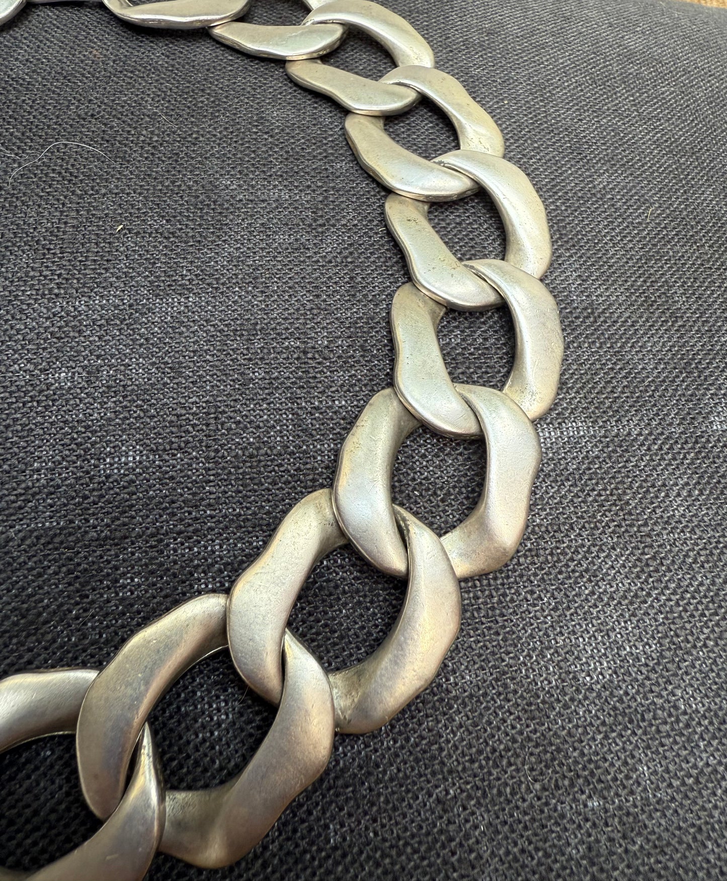 Vintage chunky silver-tone necklace