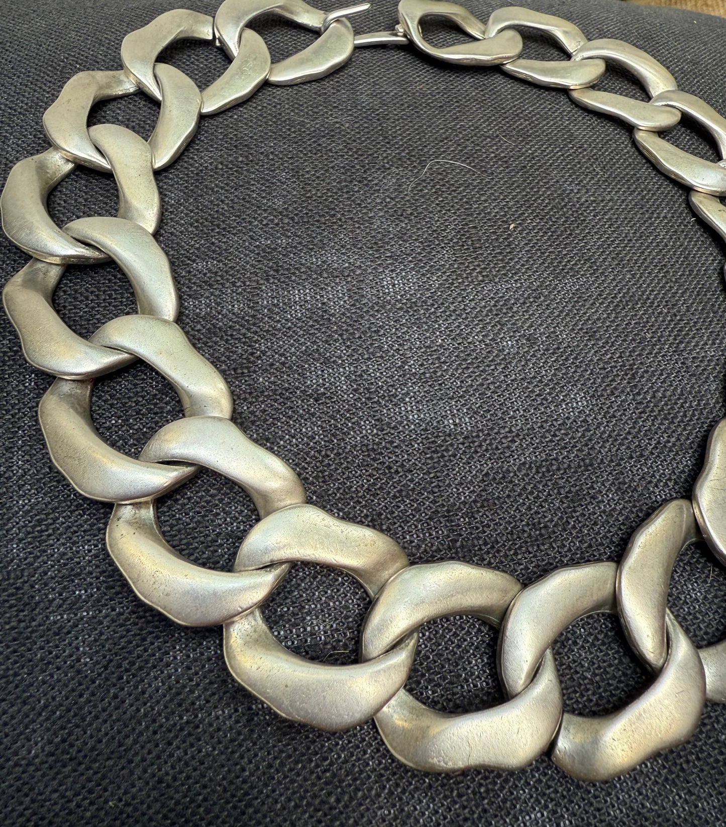 Vintage chunky silver-tone necklace
