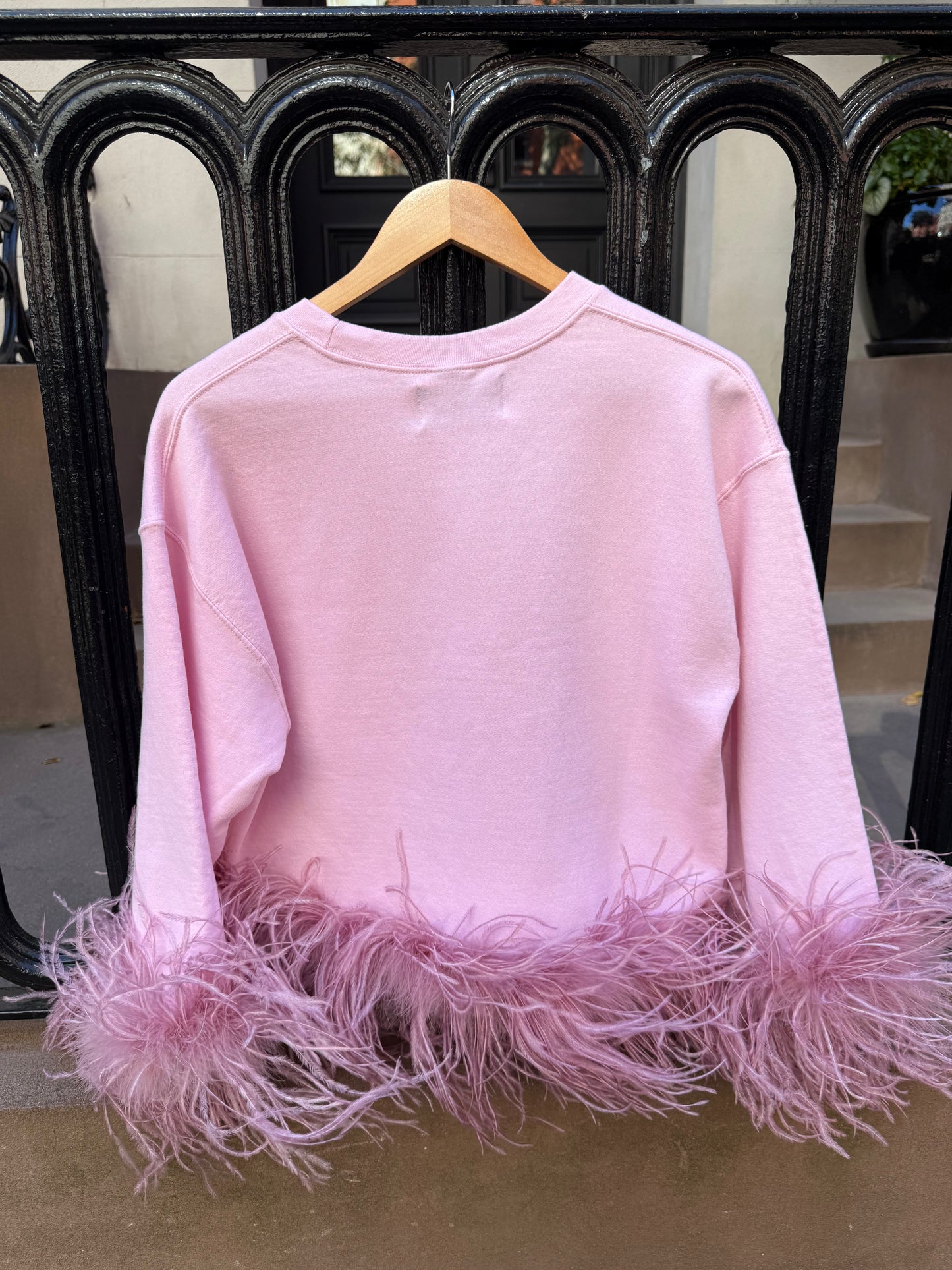 Coco Feather Sweatshirt - Pink & Dusty Rose